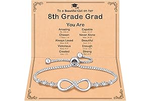 8th Grade Graduation Gift for Daughters: Infinity CZ Cross Bracelet for Baptism Confirmation Easter Celebrations