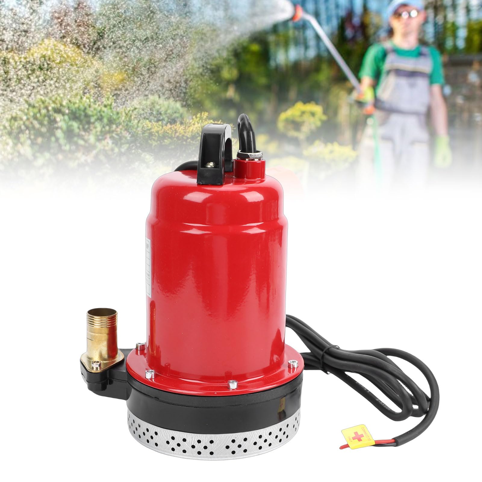 Aramox Pompa Głębinowa na Prąd Stały, Pompa Studniowa ze Stali Nierdzewnej 180 W, Podnośnik 26 Stóp, Wylot 1 Cal, Duży, Niski Poziom Hałasu do zastosowań W Rolnictwie, Nawadnianie Ogrodu, Podlewanie