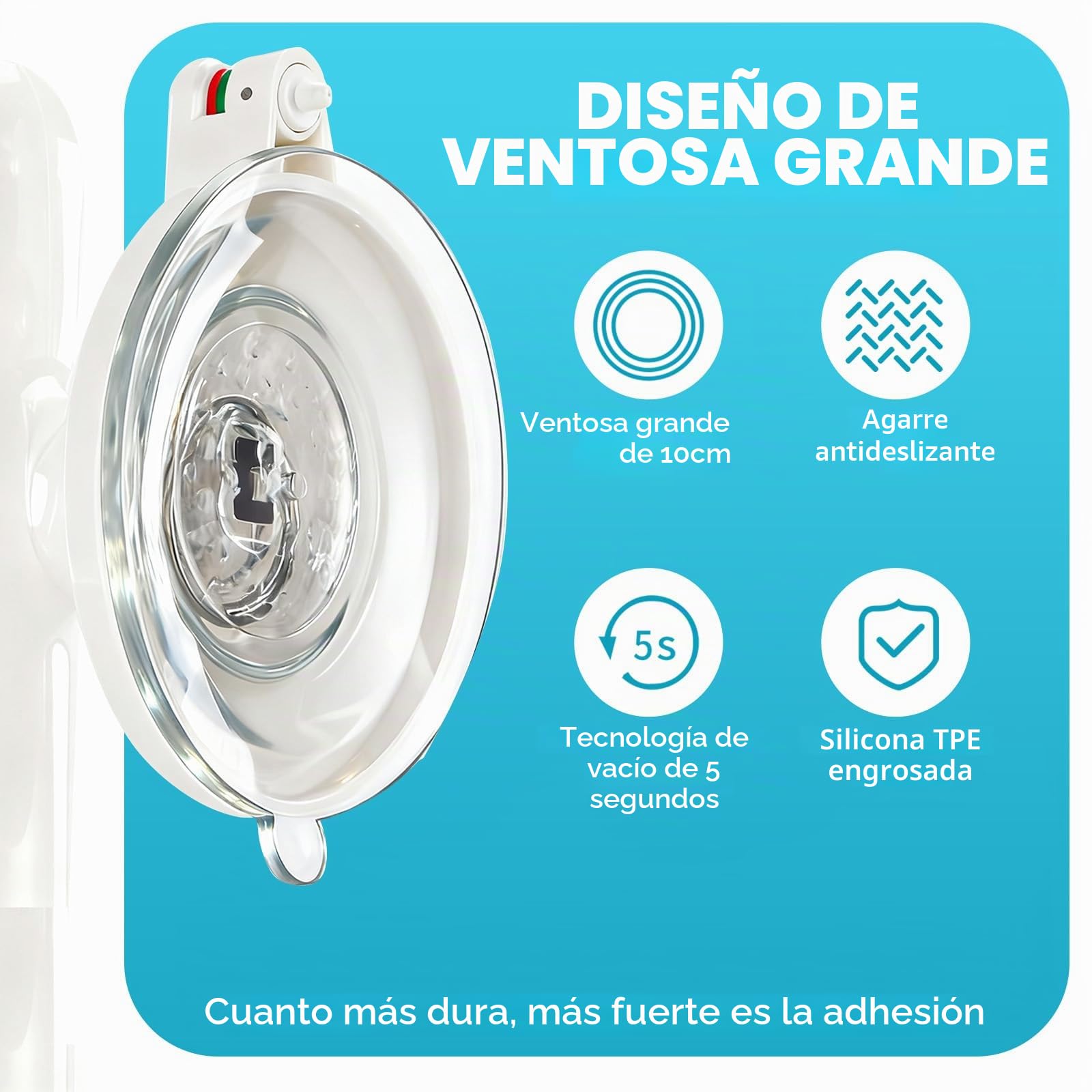 33 CM Agarraderas de Baño con Ventosa y Indicator (2 Piezas) | Agarraderas Baño para Mayores, Asidero Ducha de Succión, Agarrador Ducha Personas Mayores, Agarre de Seguridad