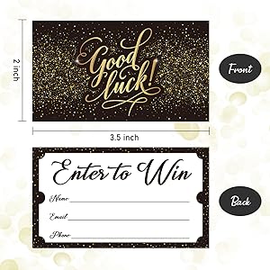 L LIKED 250 Raffle Tickets 3.5"x2"Enter to Win Card Great for Entry Cards Contest,Raffles,Ballot Box, Auction, Fund Raisers, Fairs, Carnivals, and More - with Space for Collect Name Email Phone