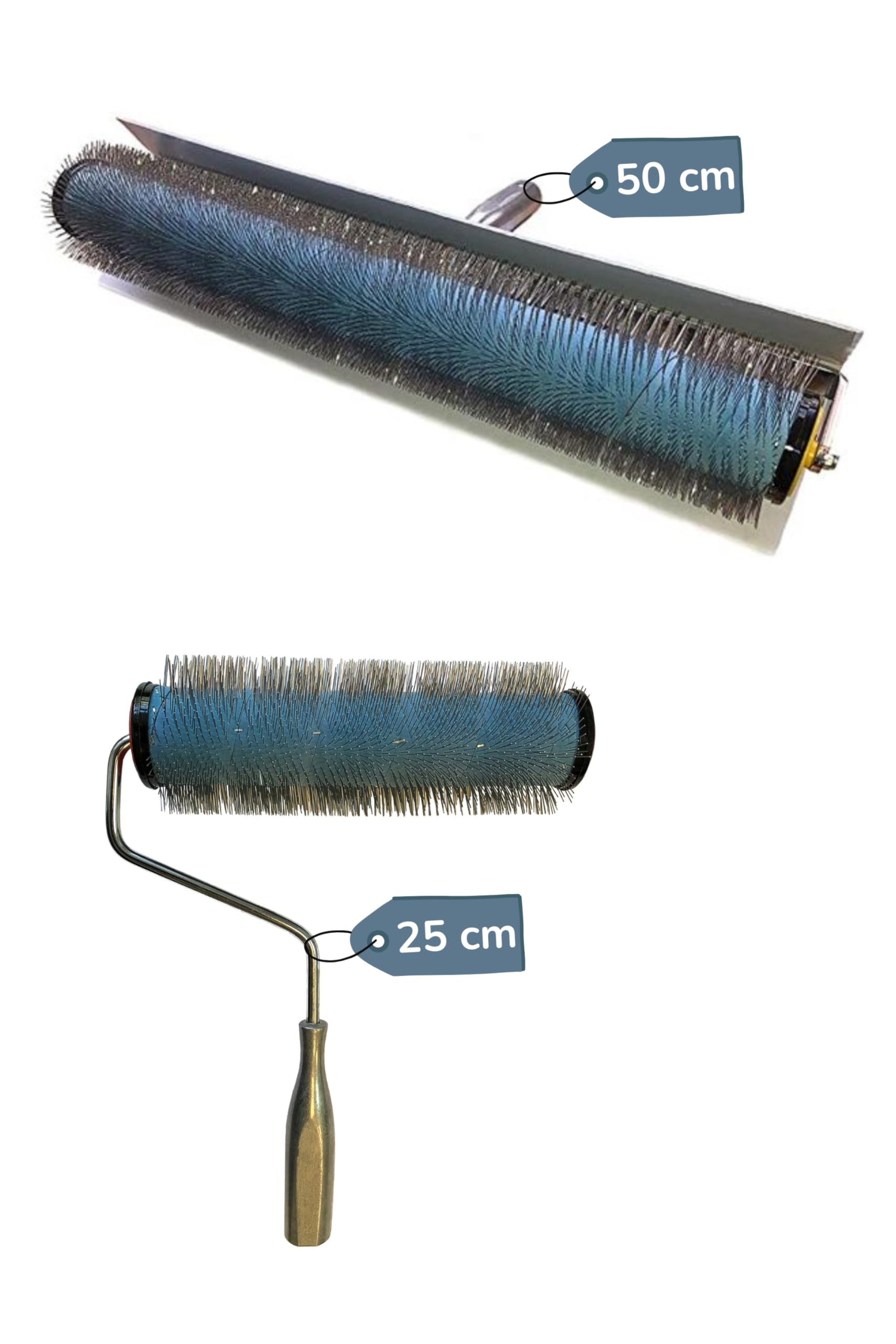 Pangolino Rodillo de ventilación de 50 cm con púas de metal, con longitud de púas: 20 mm, rodillo profesional de ventilación para epoxi y revestimientos fluidos, resistente a disolventes