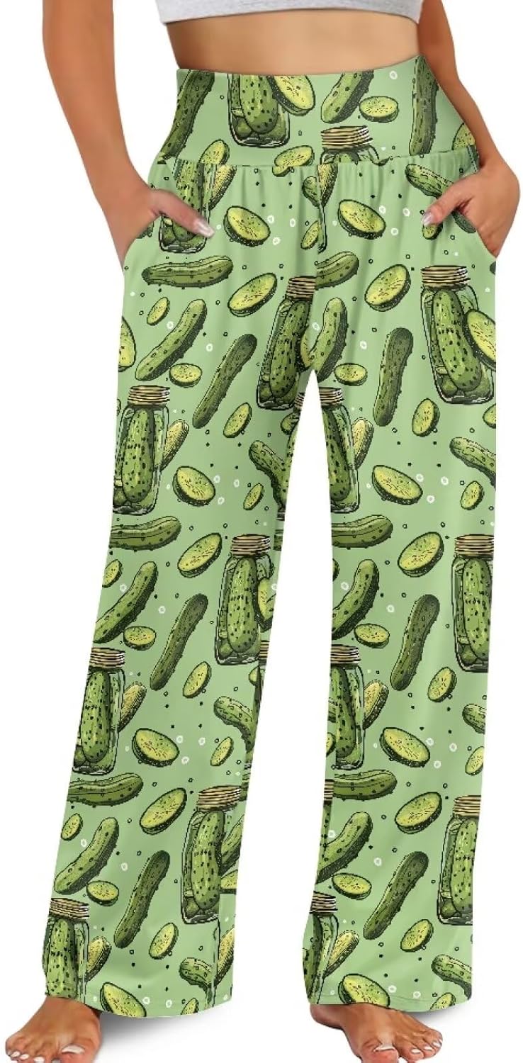 Wide Leg Trouser Pants for Women Plus Size Yoga Pants High Waist Casual Lounge Pant - Image 2