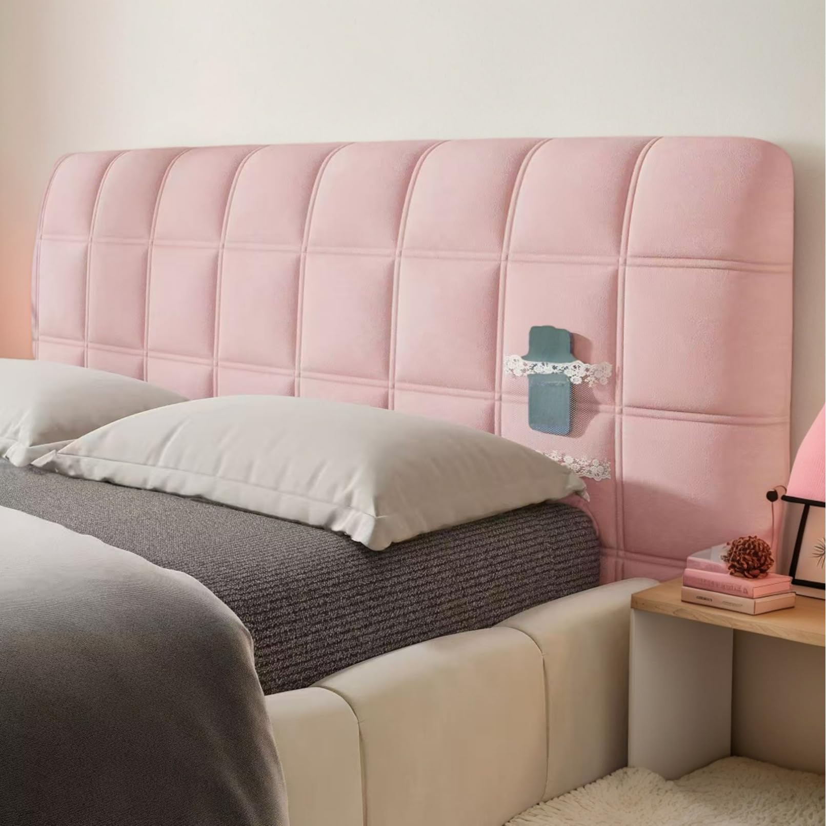 Copertura antipolvere elastica in velluto elasticizzato per camera da letto, disponibile in due piazze e king size, morbido, 170 cm, protezione per il tuo letto