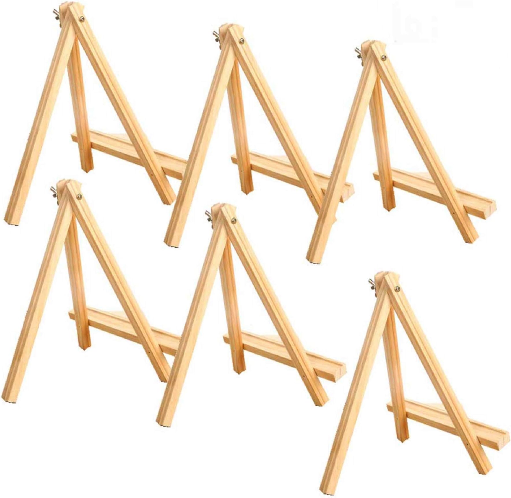 CertBuy 12 Inch Wood Easel for Display 8 Pack, Foldable