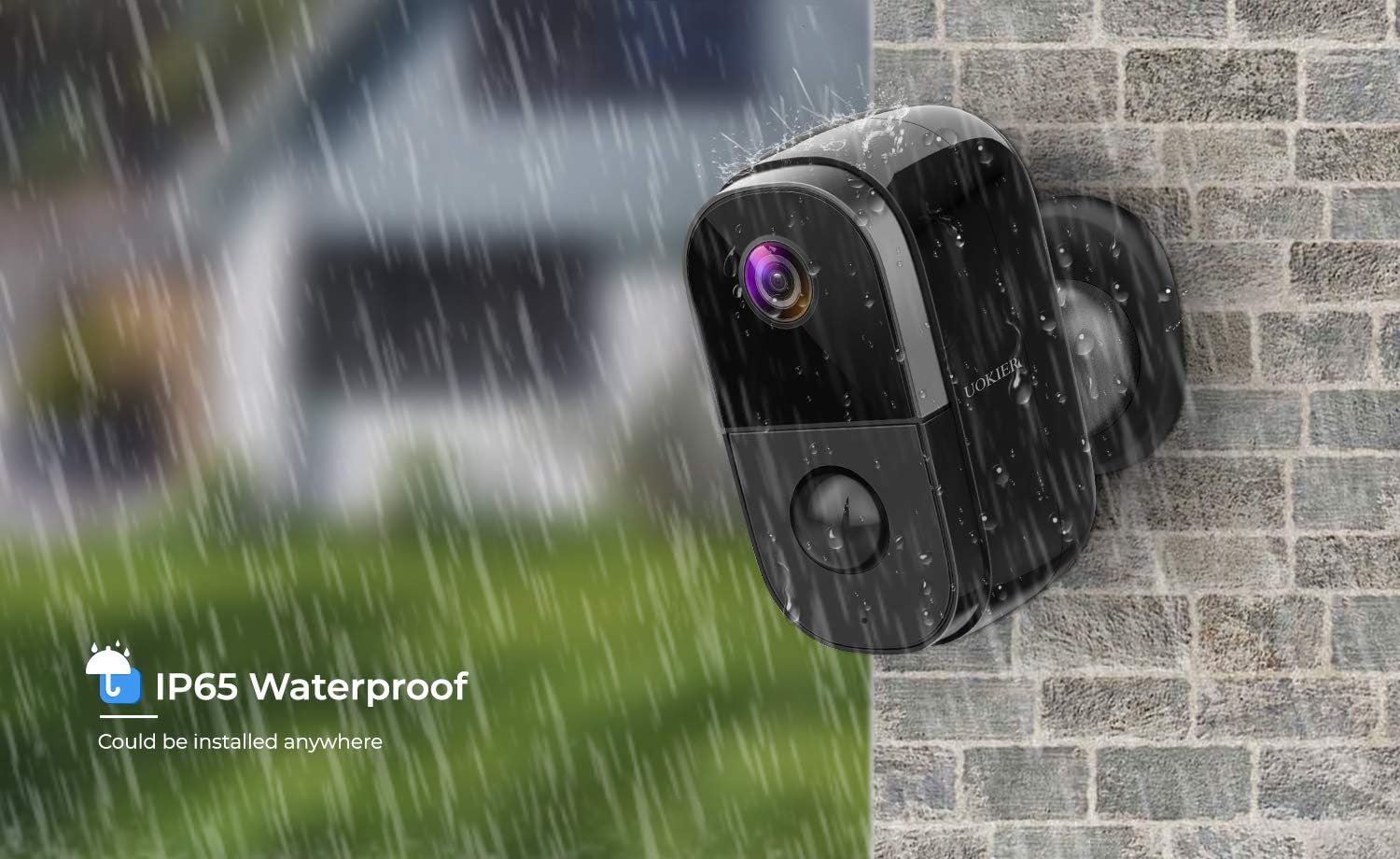 Limited Stock Wireless Security Camera, UOKIER Rechargeable Battery Powered Outdoor/Indoor Security Camera, PIR Motion Detection, Night Vision, 1080P, 2-Way Audio, Waterproof, Support Cloud Storage/TF Card