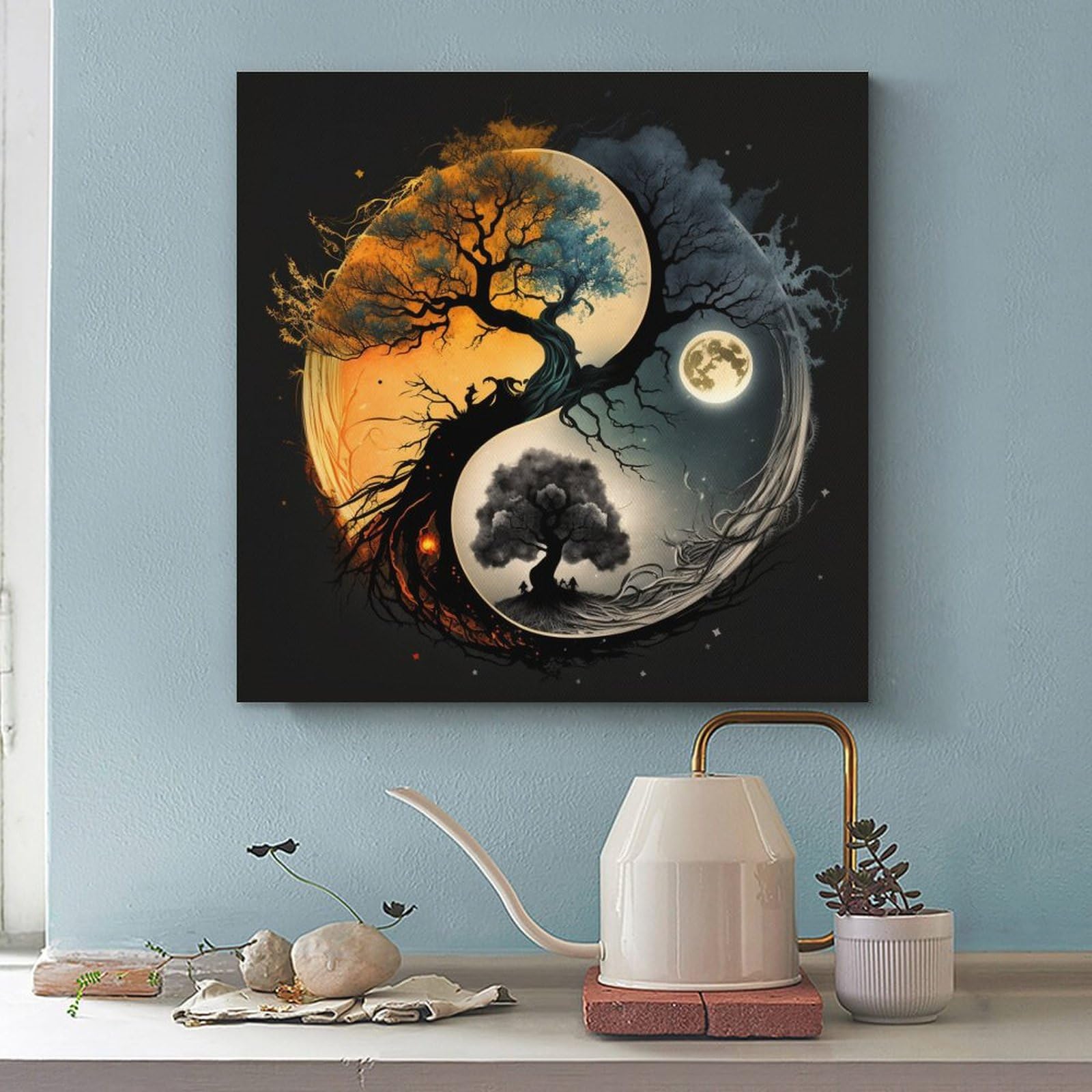 HDASURWORHRHI Bad Moon Poster 60x90 Cm - Vintage Leinwand Druck