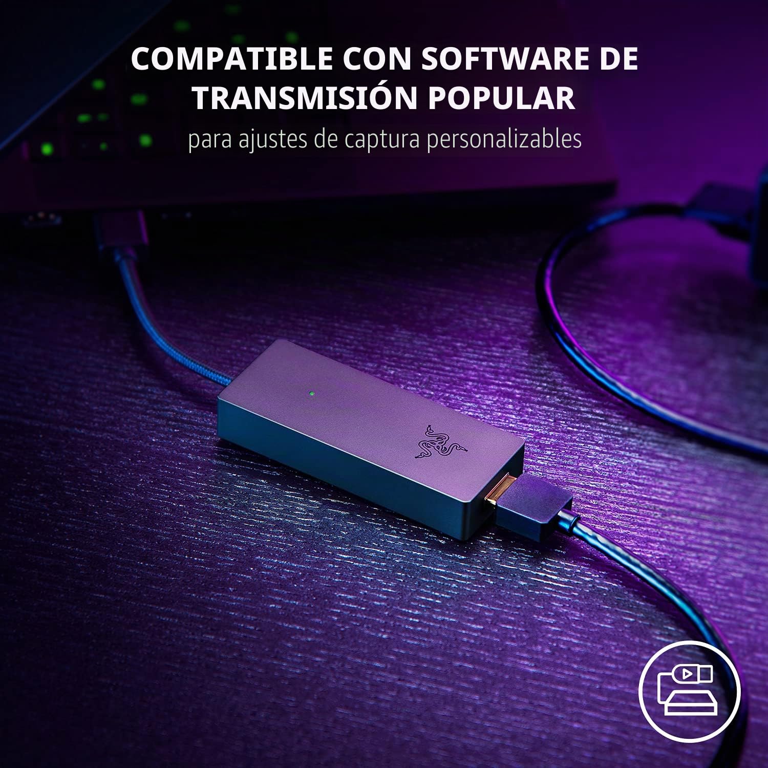 Razer Ripsaw X - Tarjeta de captura USB con conexión de cámara 4K para transmisión completa 4K (captura 4K 30FPS, HDMI 2.0, USB 3.0, Plug and Play, software de transmisión compatible, factor de forma