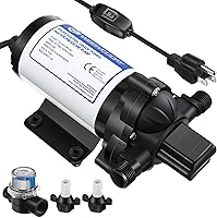 Vista 1 de Water Pressure Diaphragm Pump 115V 4GPM 45 PSI with extension On/Off Switch, Industrial Self Priming Booster Pump Fitting Strainer Filter for