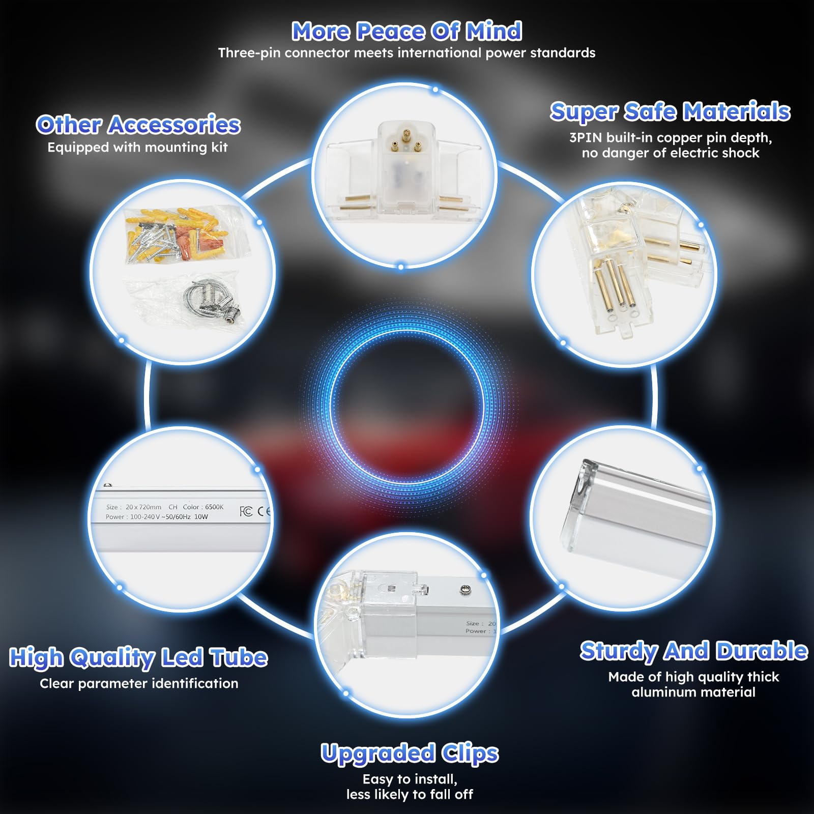 Grandes lumières LED hexagonales – Lumières hexagonales en surstock pour garages, magasins, salles de conférence, ateliers de réparation automobile