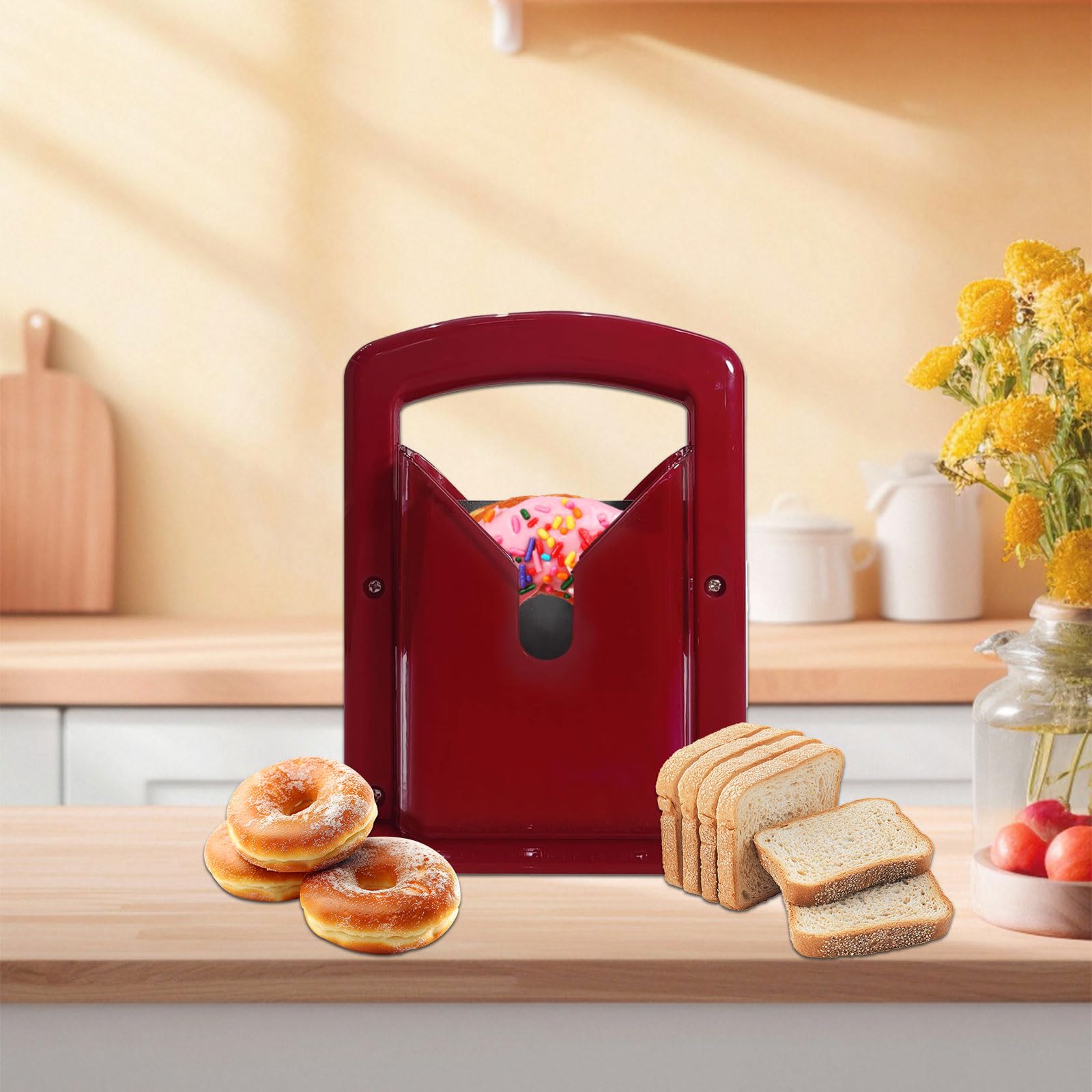 XPAPOV Bagel Slicer - Safe & Easy Slices -4 XPAPOV Bagel Slicer - Safe & Easy Slices -4