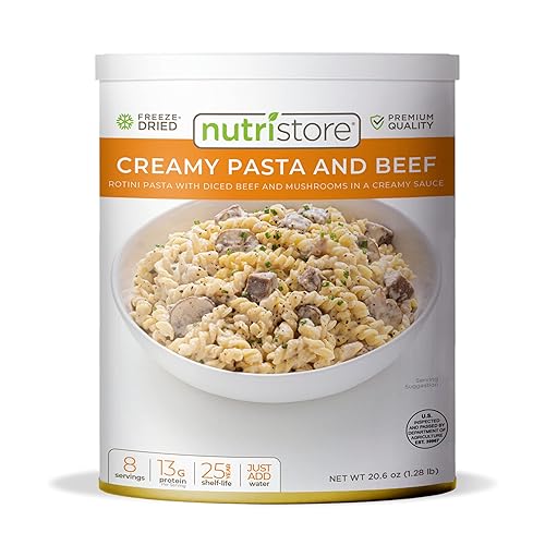 Miniatura 1 de Nutristore Pasta cremosa liofilizada y carne de res  Alimentos a granel de supervivencia de emergencia para almacenamiento de alimentos  Perfecto