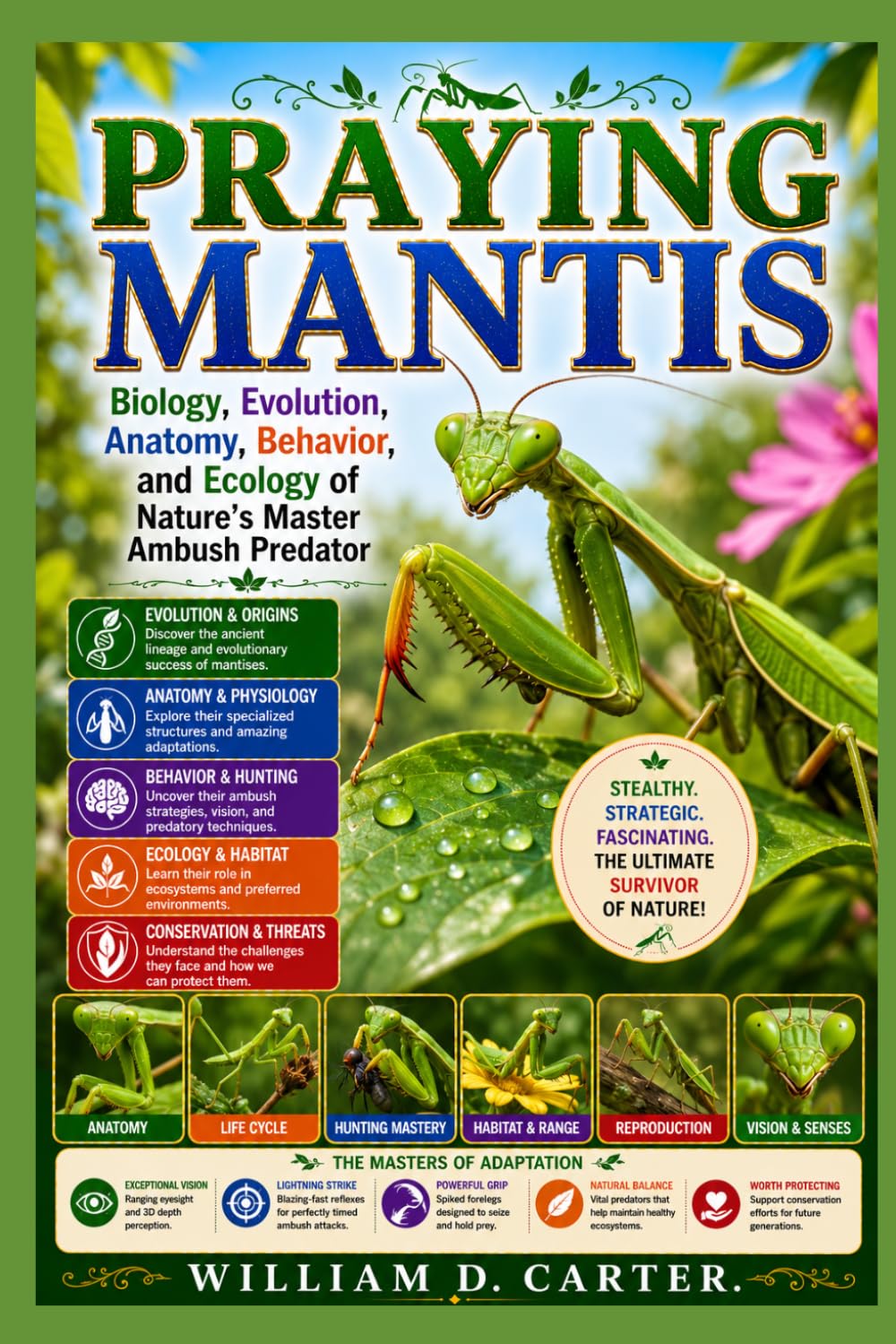 PRAYING MANTIS: Biology, Evolution, Anatomy, Behavior, and Ecology of Nature’s Master Ambush Predator
