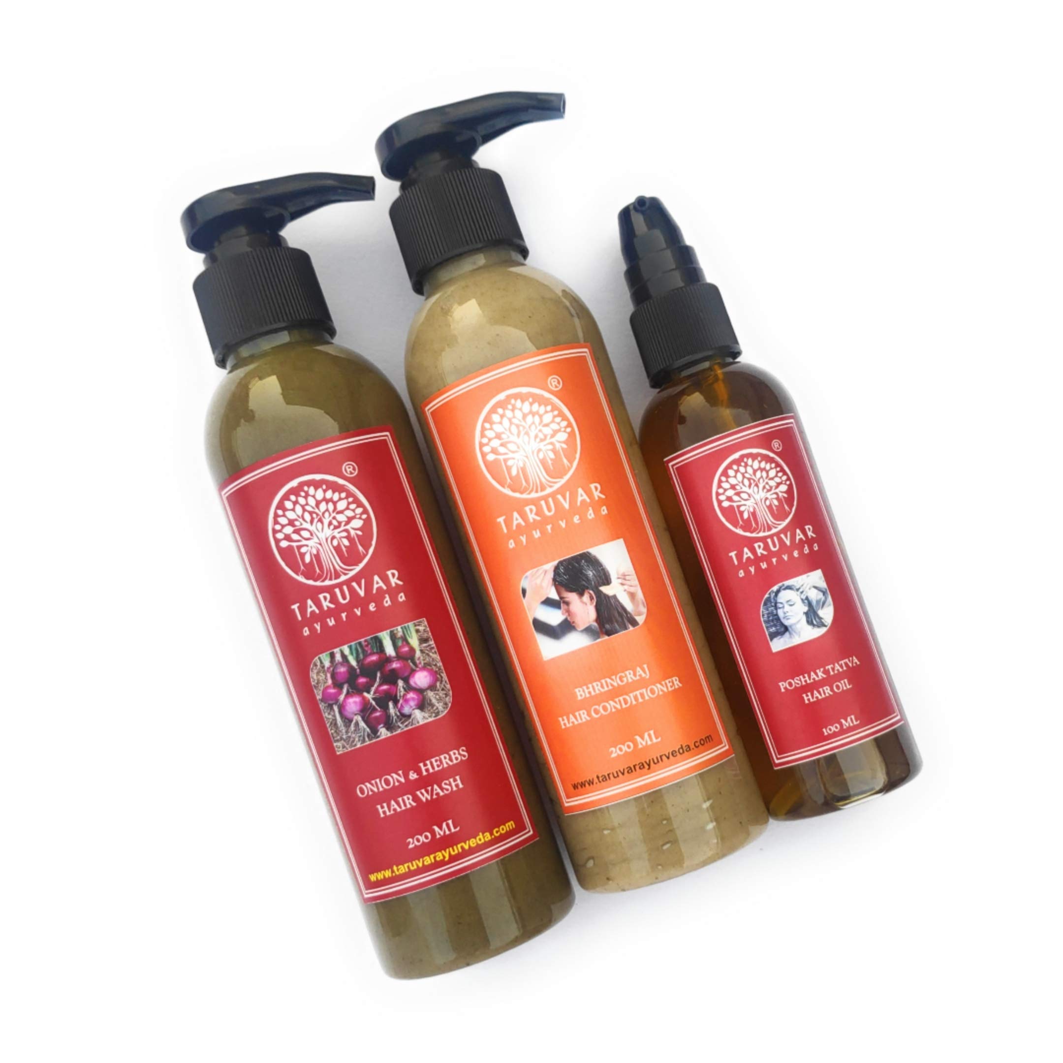 Taruvar Ayurveda Herbal Hair Care Kit for Hair Fall With Thin, Damaged Hair and Split Ends. (Hair Wash + Hair Conditioner + Hair Oil)-image-40