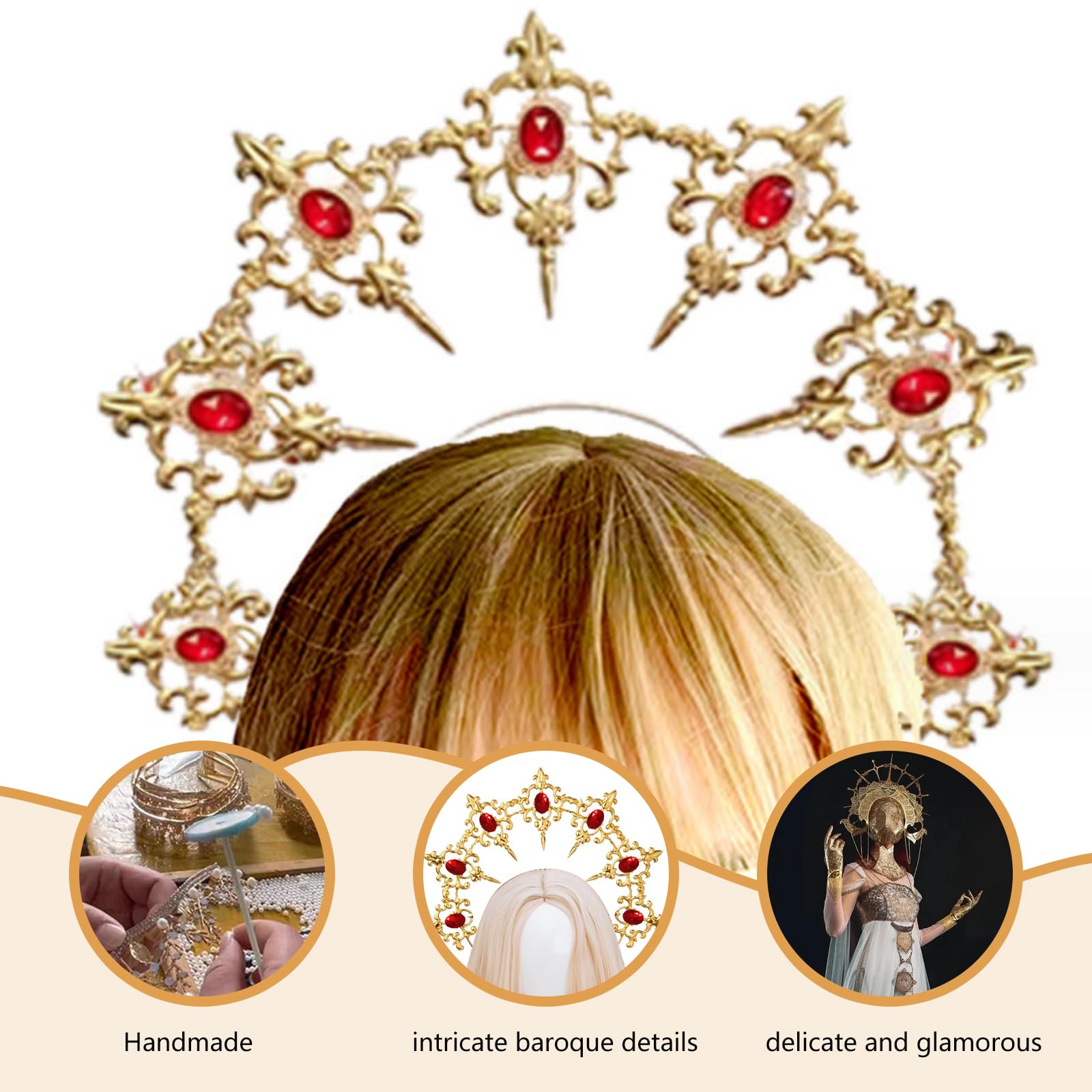 Corona Diadema Aureola Stile Greco - Copricapo Decorativo Per Feste E Costumi