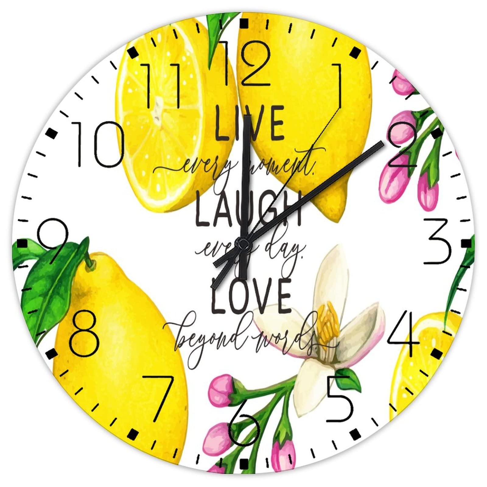 Horloge murale en bois 38cm cadeau idéal de crémaillère avec message inspirant