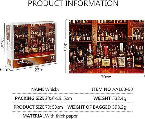 Miniatura 3 de Rompecabezas para adultos, rompecabezas de whisky para adultos, rompecabezas de 1000 piezas
