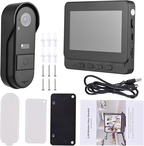 Miniatura 7 de Timbre inalámbrico con pantalla IPS de 4.3 pulgadas con cámara al aire libre IP65 impermeable 1080P timbre inalámbrico intercomunicador visión