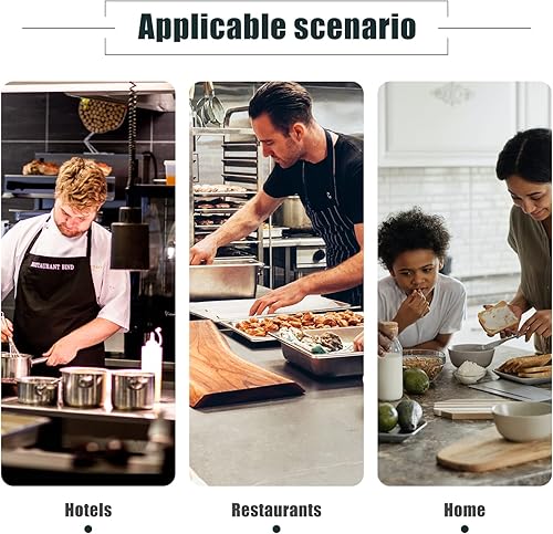 Vista 14 de Juego de utensilios de cocina de acero inoxidable, cucharón de cocina, cuchara de sopa, cuchara ranurada, cucharón de sopa, cucharón ranurado