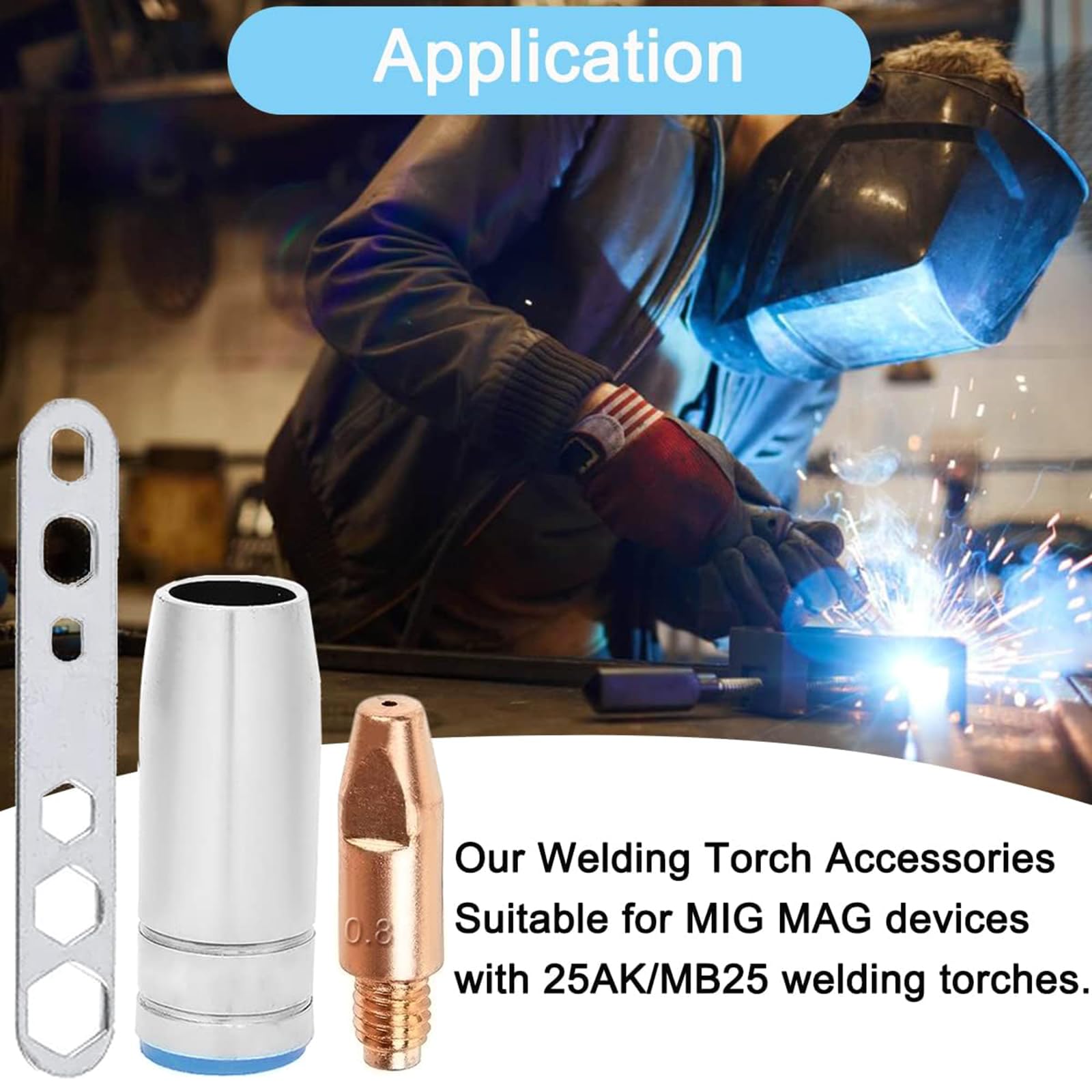 ohohulo MB25 Welding Tips 0.8mm/0.030