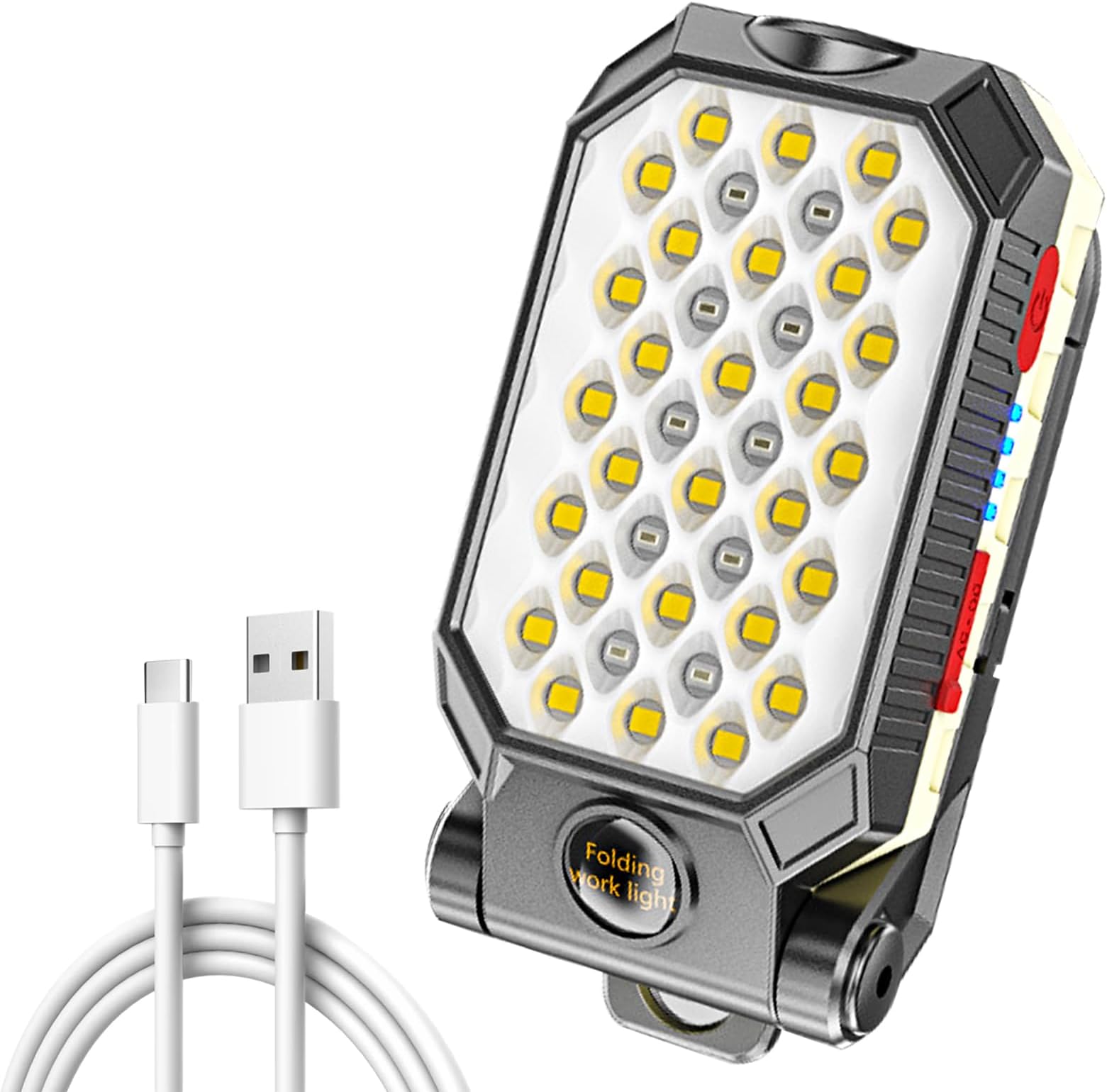 Lampe De Travail LED Rechargeable USB 800LM - Torche Magnétique Puissante COB - Énergie A+++
