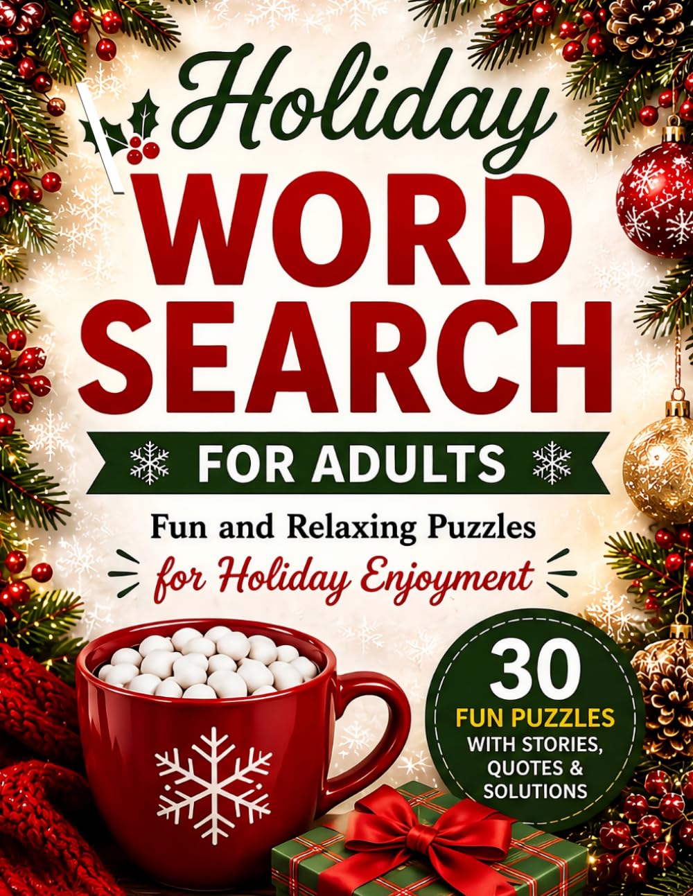 Holiday Word Search for Adults: Fun and Relaxing Puzzles for Holiday Enjoyment