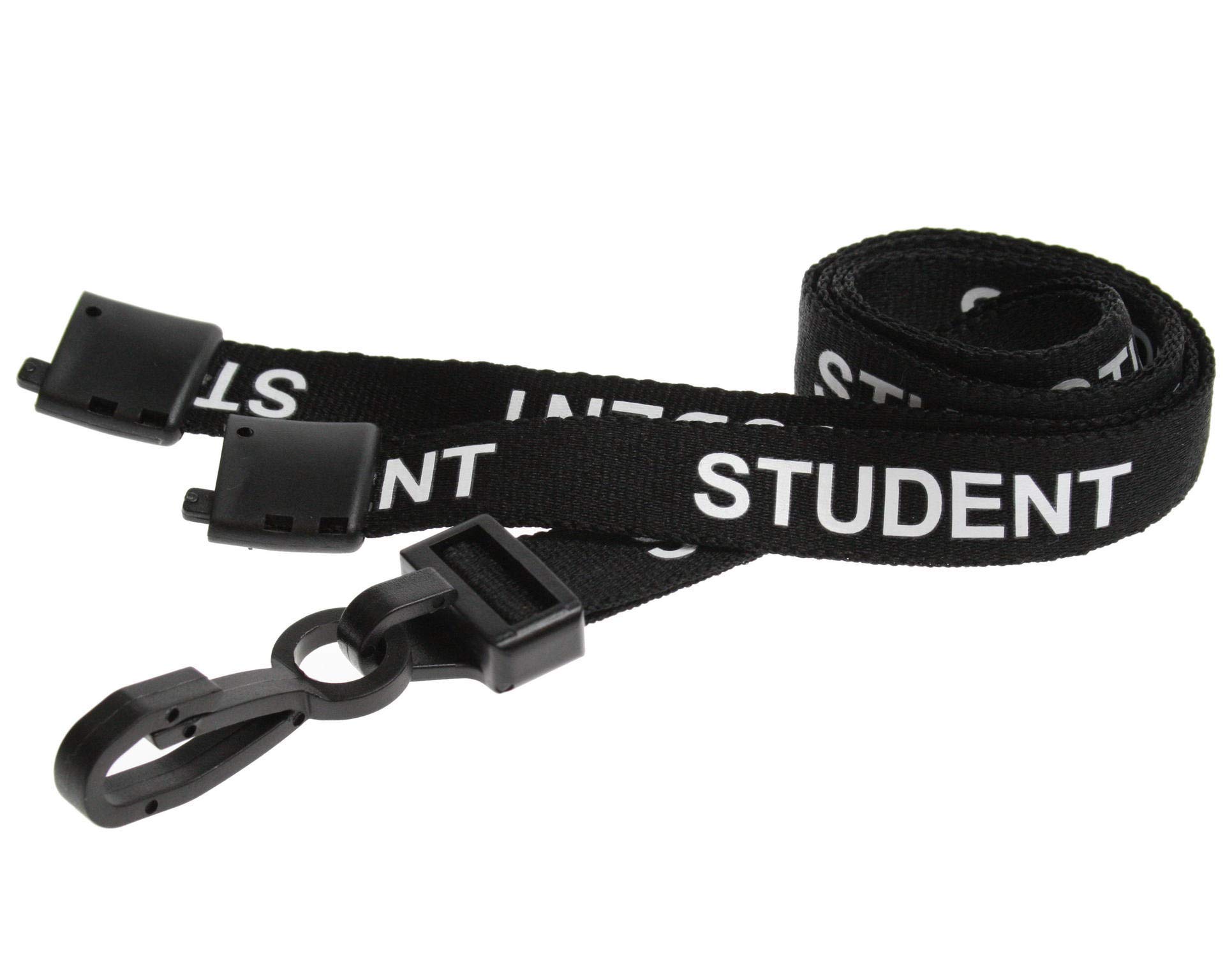 Alg Id Cards Unisex Black | 15Mm Student Lanyards Neck Strap | Plastic Clip | Safety Breakaway (2)
