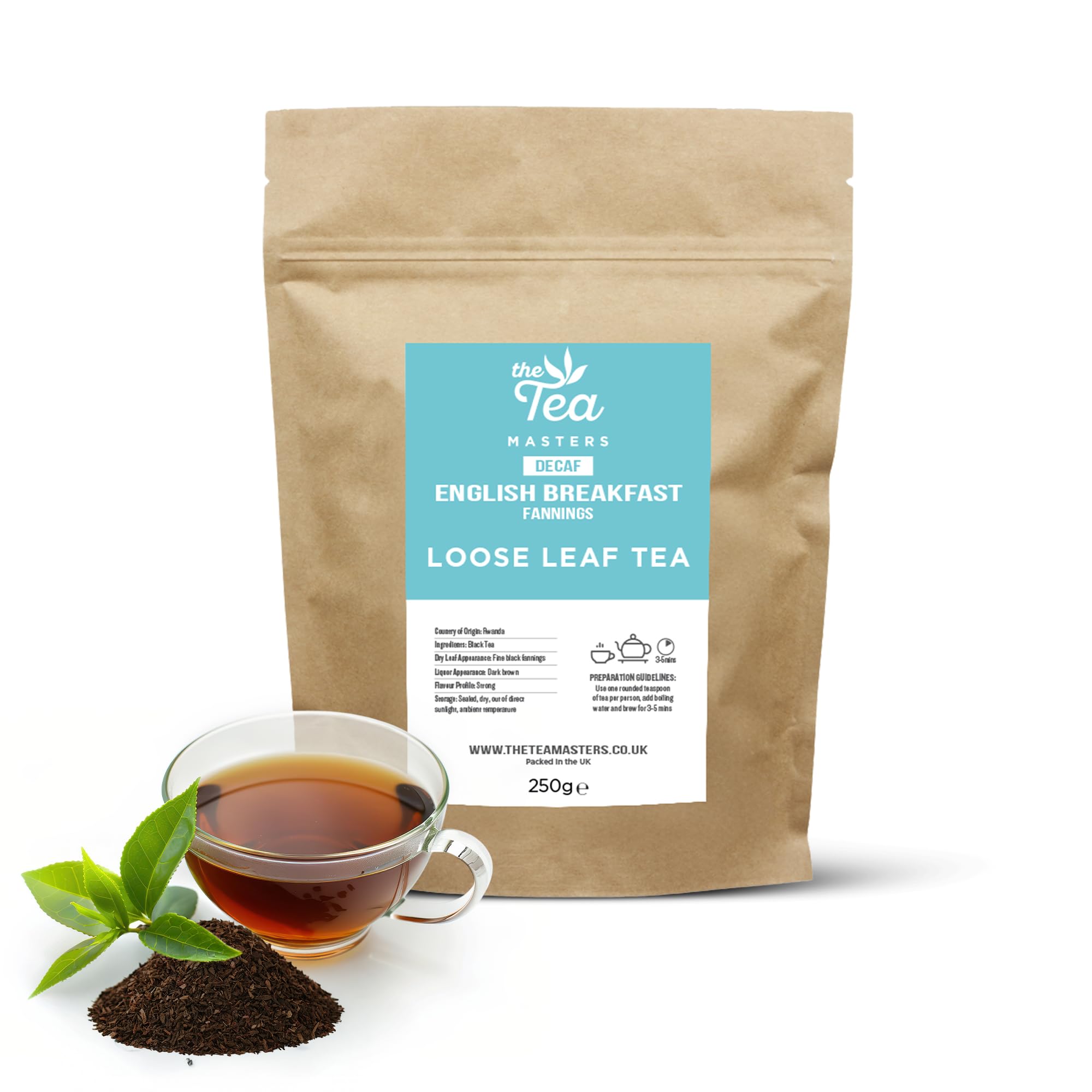 Loose Leaf Tea - Decaf English Breakfast - Fannings (1x250g)