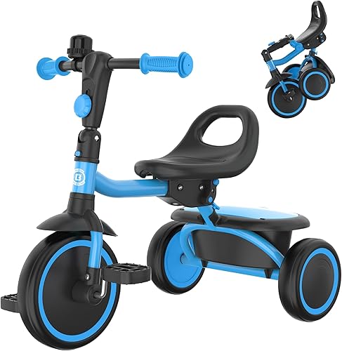 Miniatura 12 de besrey Triciclo para niños pequeños con campana, triciclo para niños de 18 meses a 5 años, triciclo para niños, bicicleta para niños de 1.5 a 5
