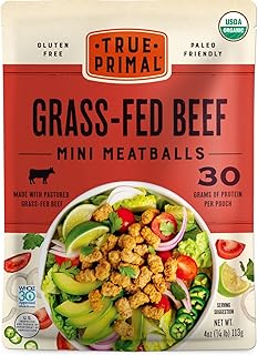 True Primal Grass-fed Beef Mini Meatballs 8-pack. Ready to eat. 1/4 lb f...