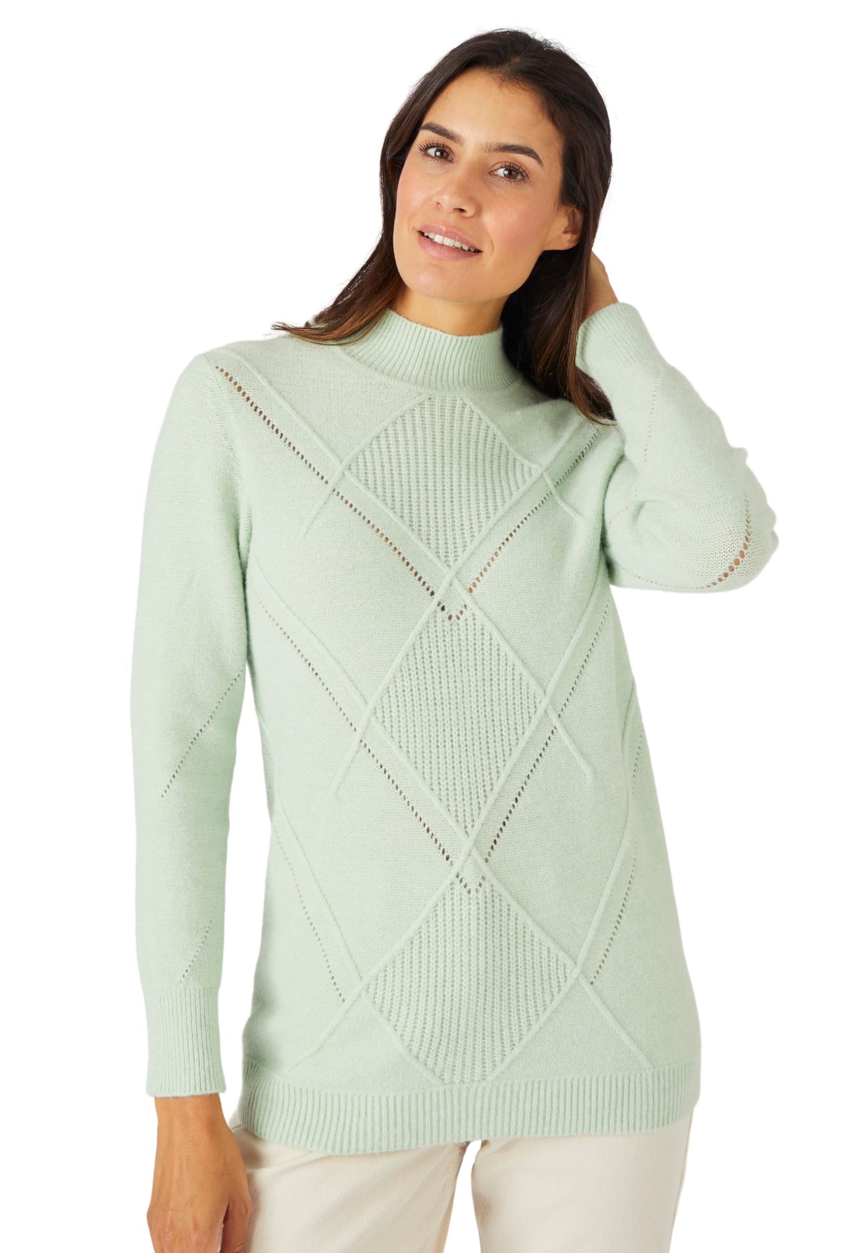 Damart - Turtleneck Jumper, Green, 14/16