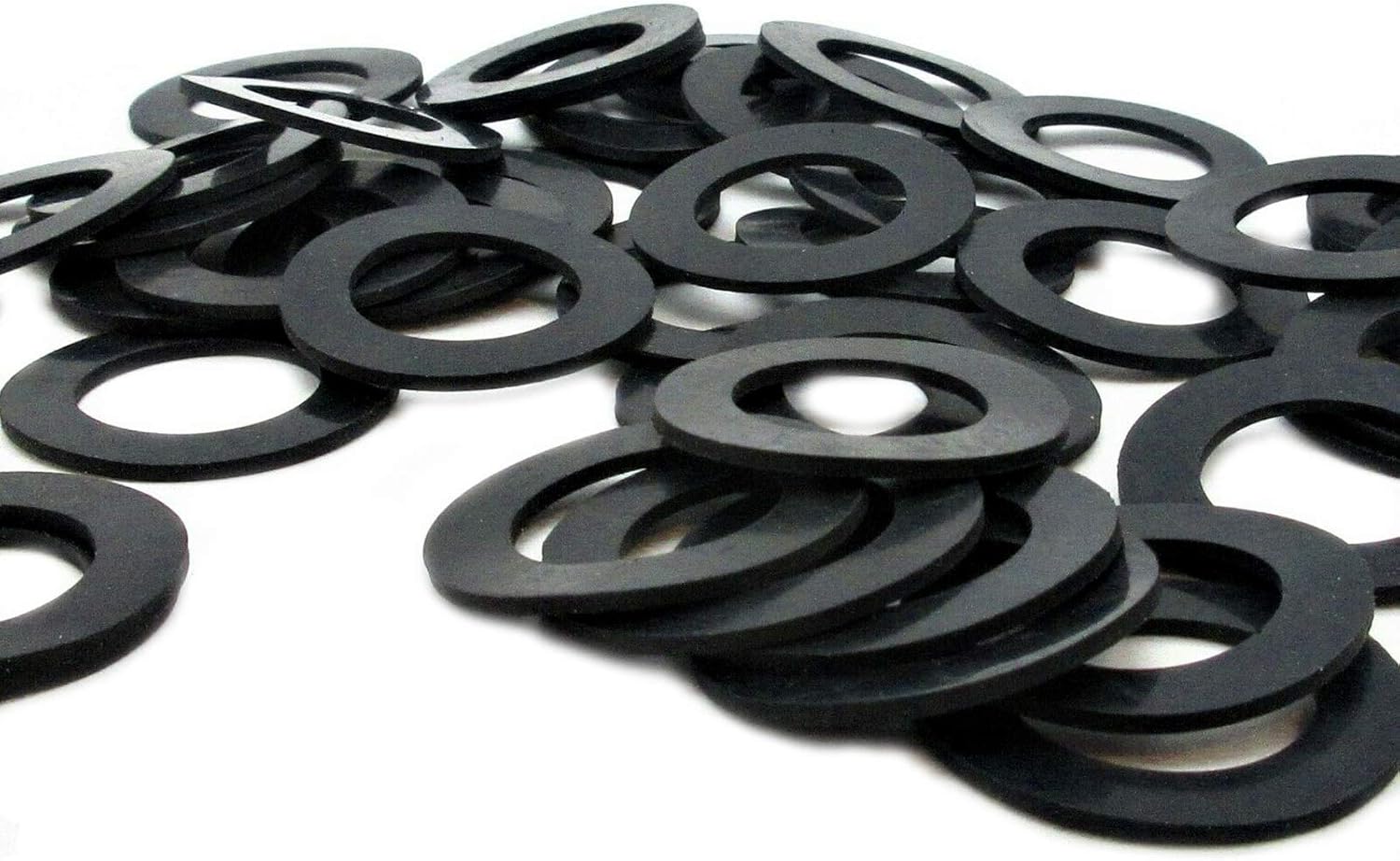 Black Rubber Washer Large Rubber Washers 1 1/4 OD x 3/4 ID x 1/16 Thickness - EPDM Rubber Washers Flat Rubber Washers Round Rubber Washers (Pack of 50)