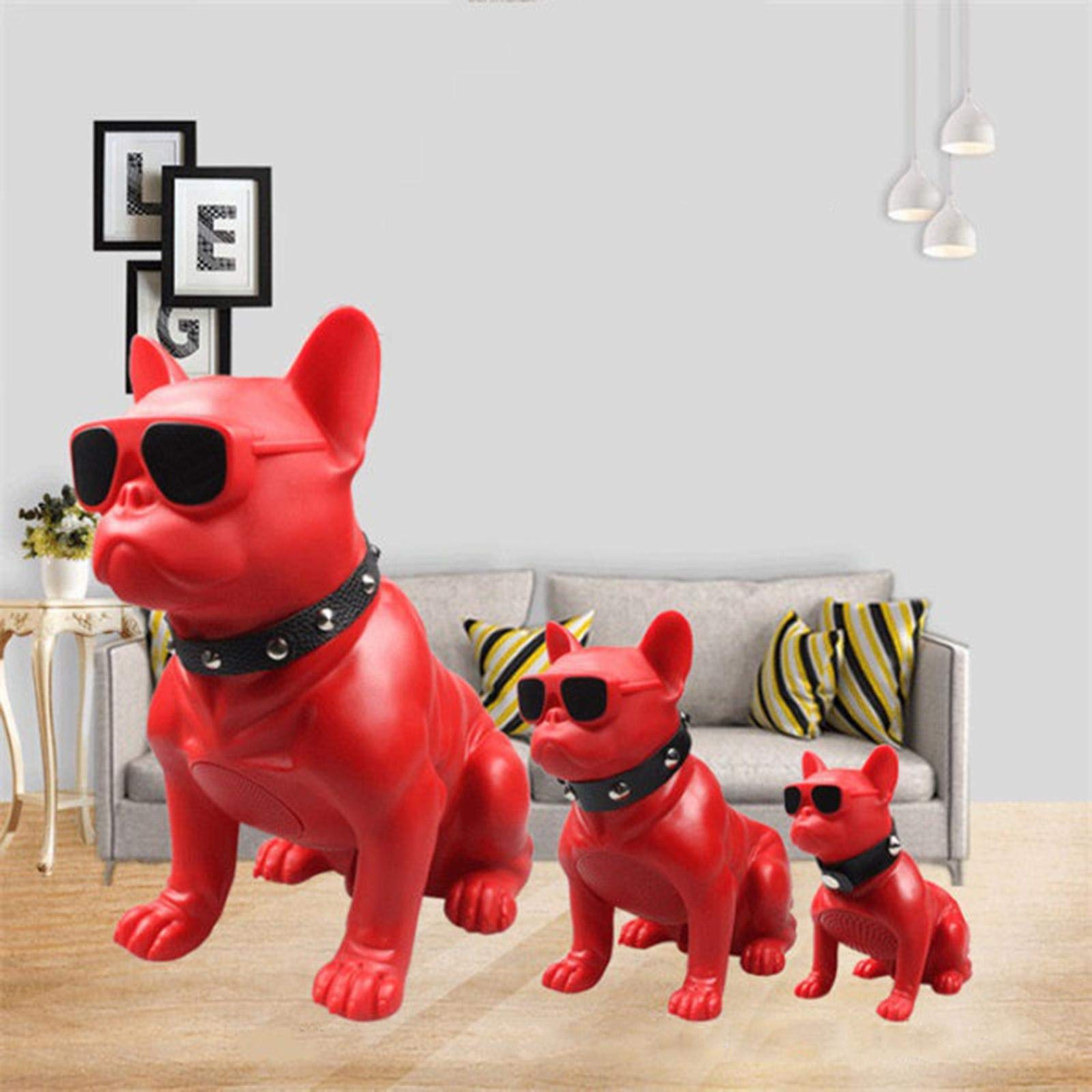 Forma De Bulldog Altavoz Bluetooth InaláMbrico Altavoces InaláMbricos PortáTiles Perro Creativo Inteligente Moderno Sonido EstéReo Claro Mejorado HD Bass DecoracióN Adornos Fiestas M Negro