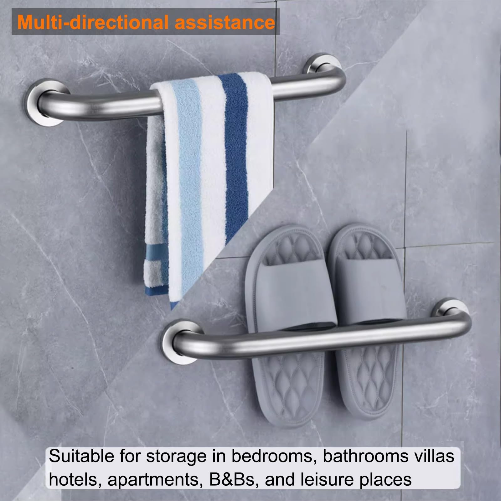 Barra di sostegno per doccia da 120 cm, antiscivolo, per anziani, disabili e anziani, bracciolo di sicurezza per vasca da bagno, equilibrio e prevenzione degli infortuni