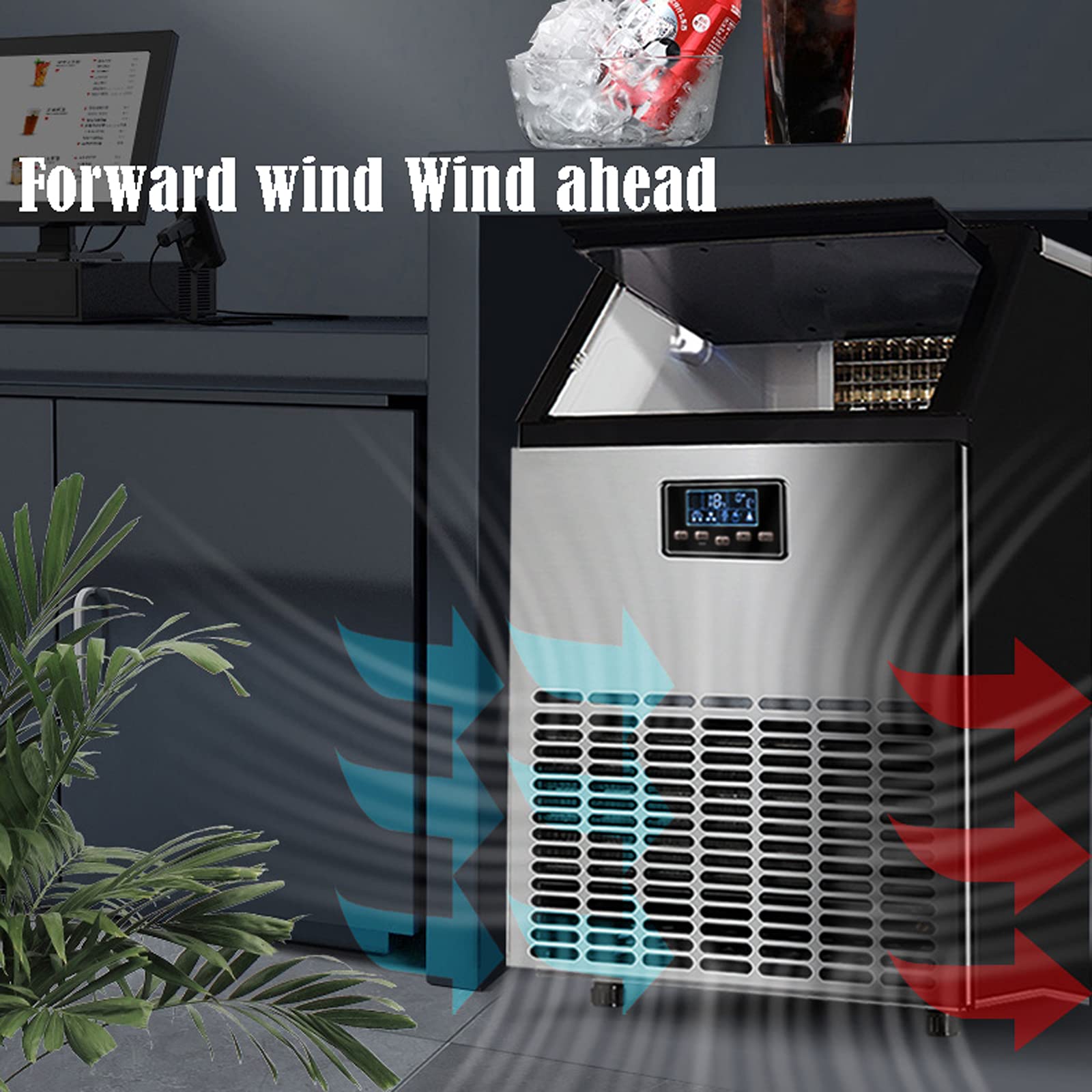 Ice Maker Machine For Home Ice Makers Countertop Self Cleaning Portable Low Noise Easy To Use - Ideal For Restaurants Bars Homes And Offices on Fridge.com - View 5