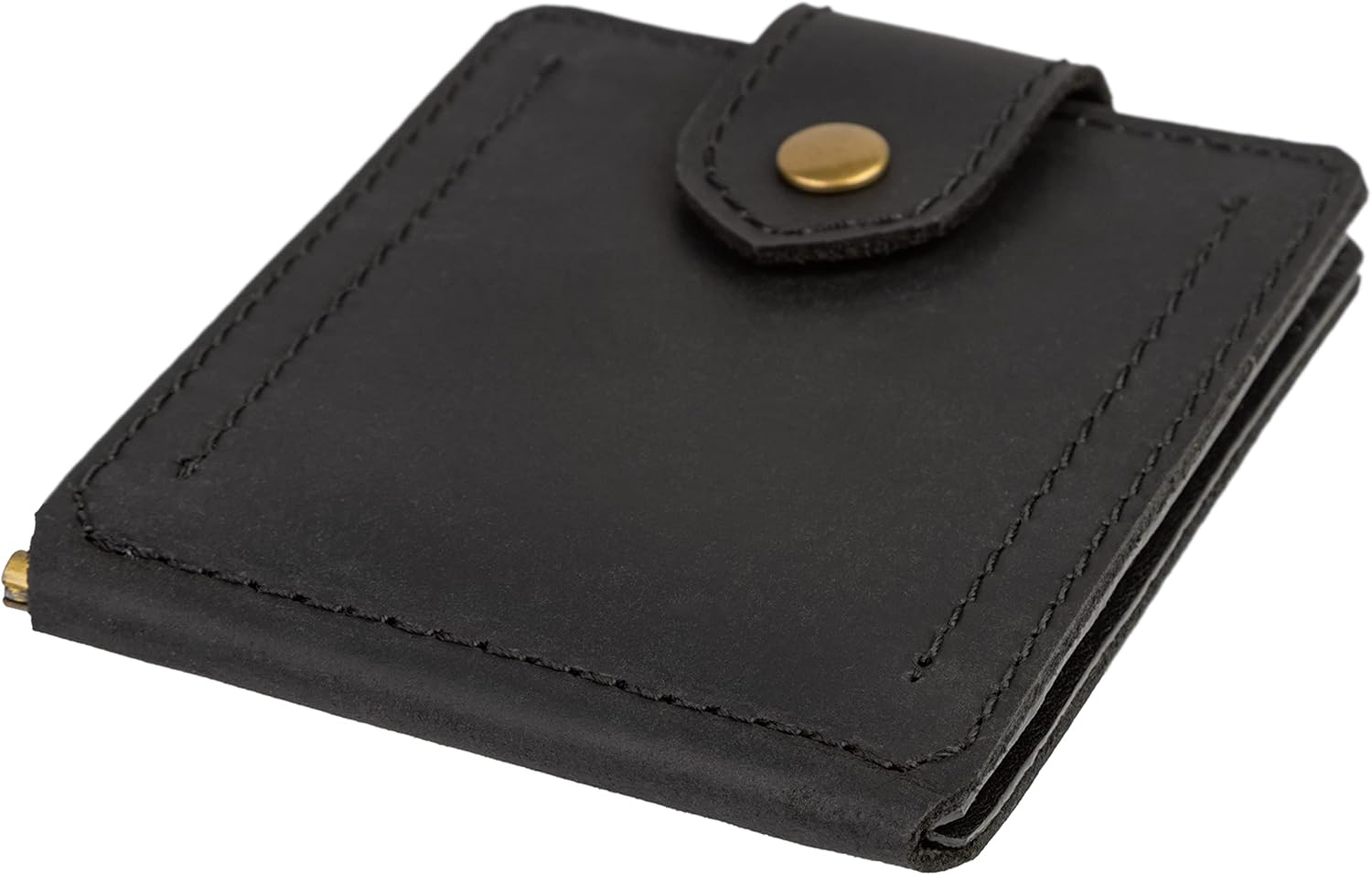 GE MARK Mens Leather Wallet with Money Clip - ID Window or Coin Pocket - Slim Bifold RFID Blocking - Genuine Thin Minimalist - Gift Idea (Black) - Image 7