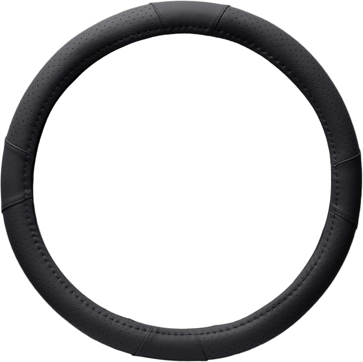 Motorup America Johns SWL-01 Gray Genuine Leather Steering Wheel Cover