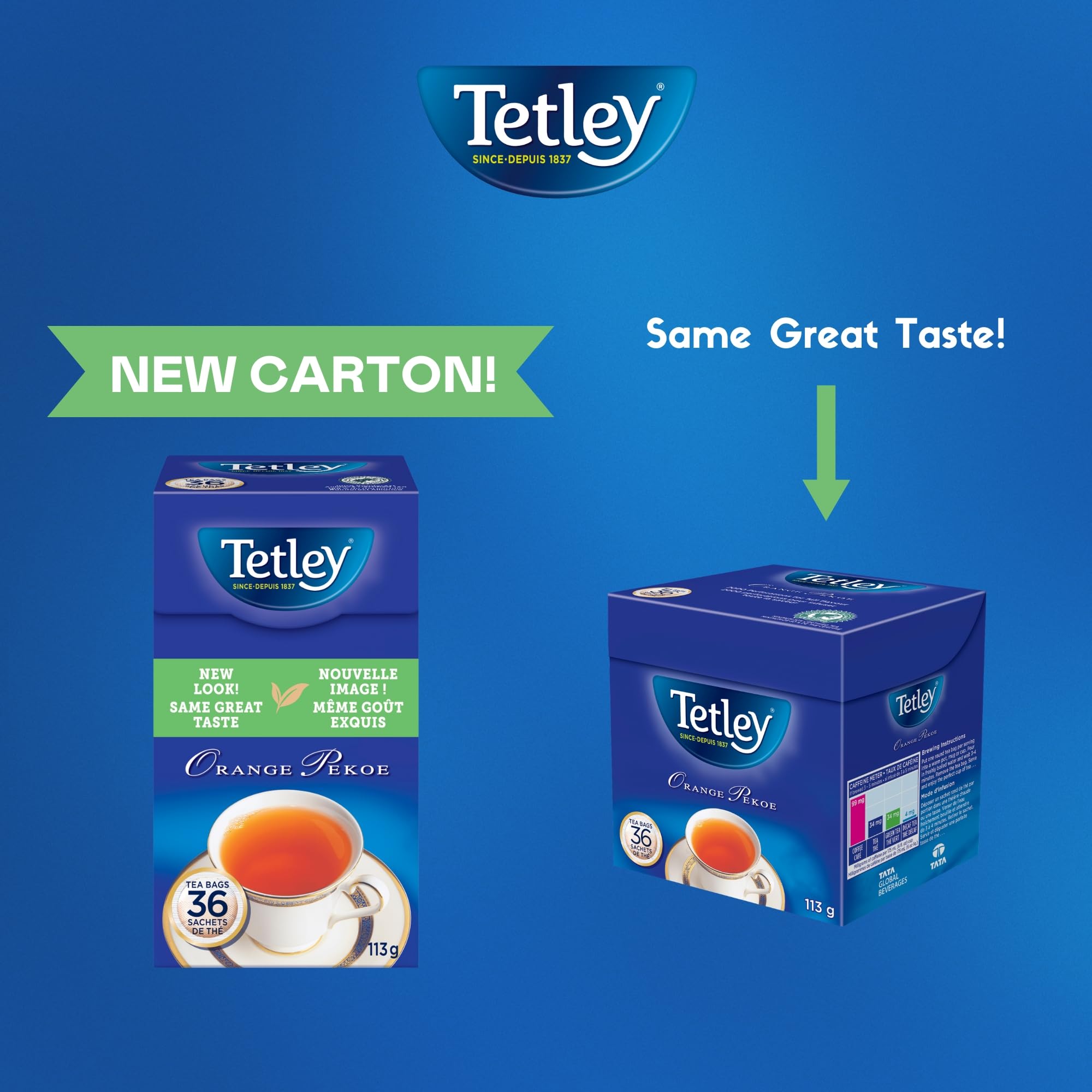 Tetley Orange Pekoe Black Tea - 36 Tea Bags, 113 Grams, Kosher, Contains Caffeine - 4