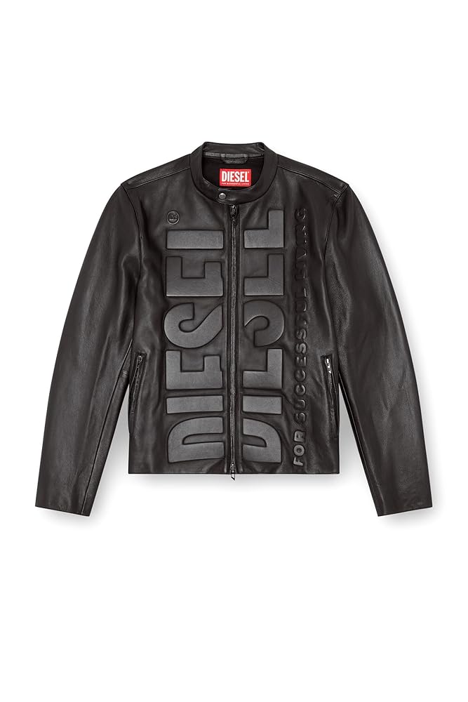 DIESEL ブラック ジャケット J-CLAYS Biker jacket in shiny ripstop｜ブラック｜メンズ｜DIESEL