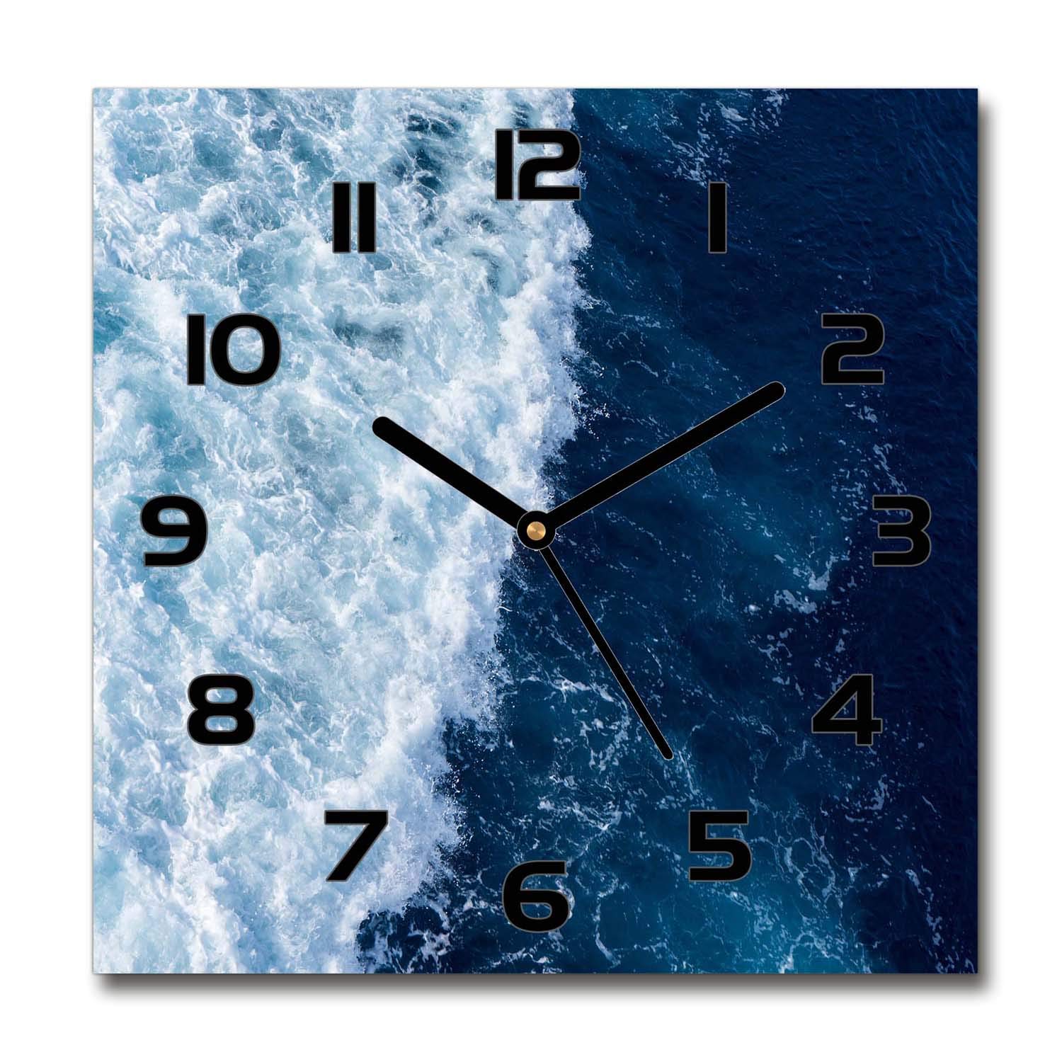 Horloge en verre sécurité design 30x30cm Tulup pour intérieur contemporain