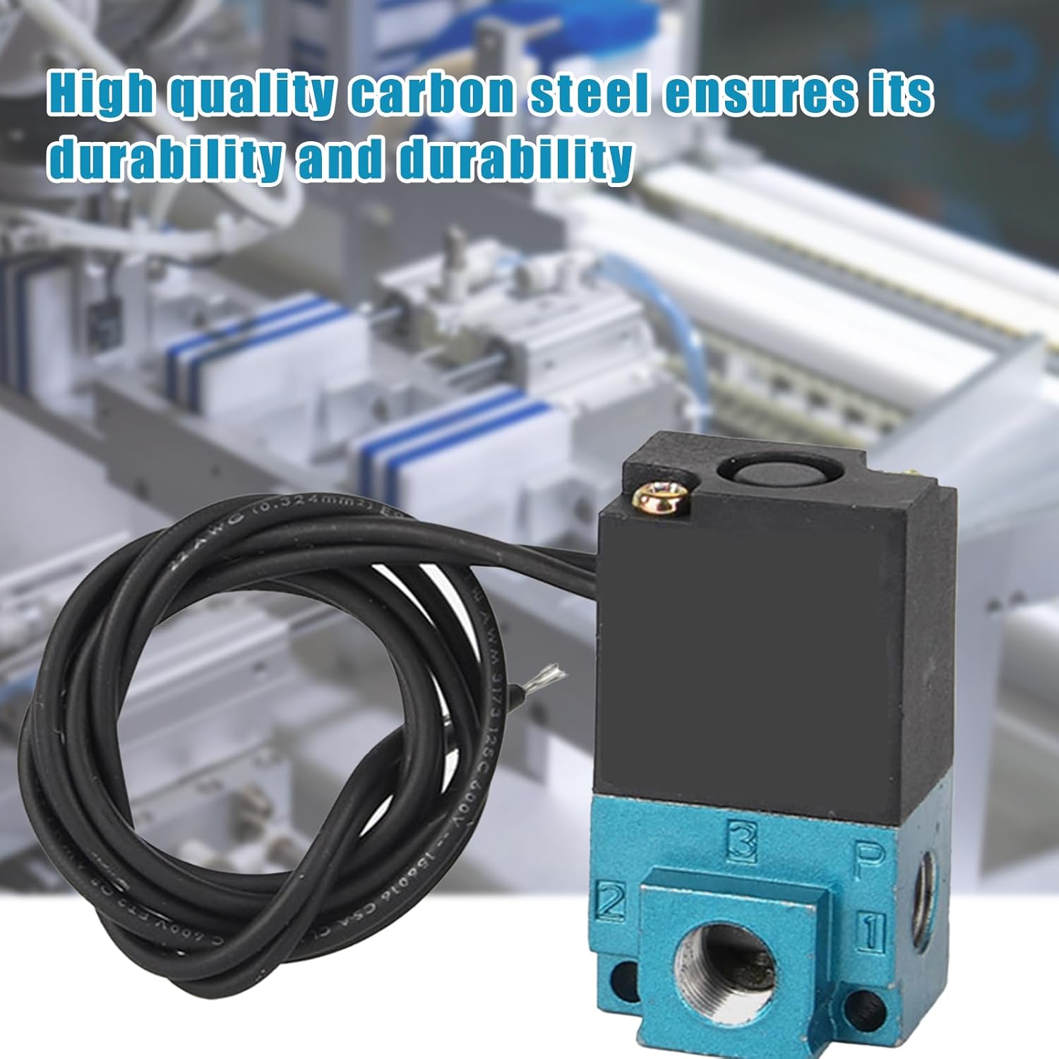3-Port Mac Solenoid Valve, DC 12V Electronic Boost Control Solenoid with Brass Fittings - 5.4W, 35A