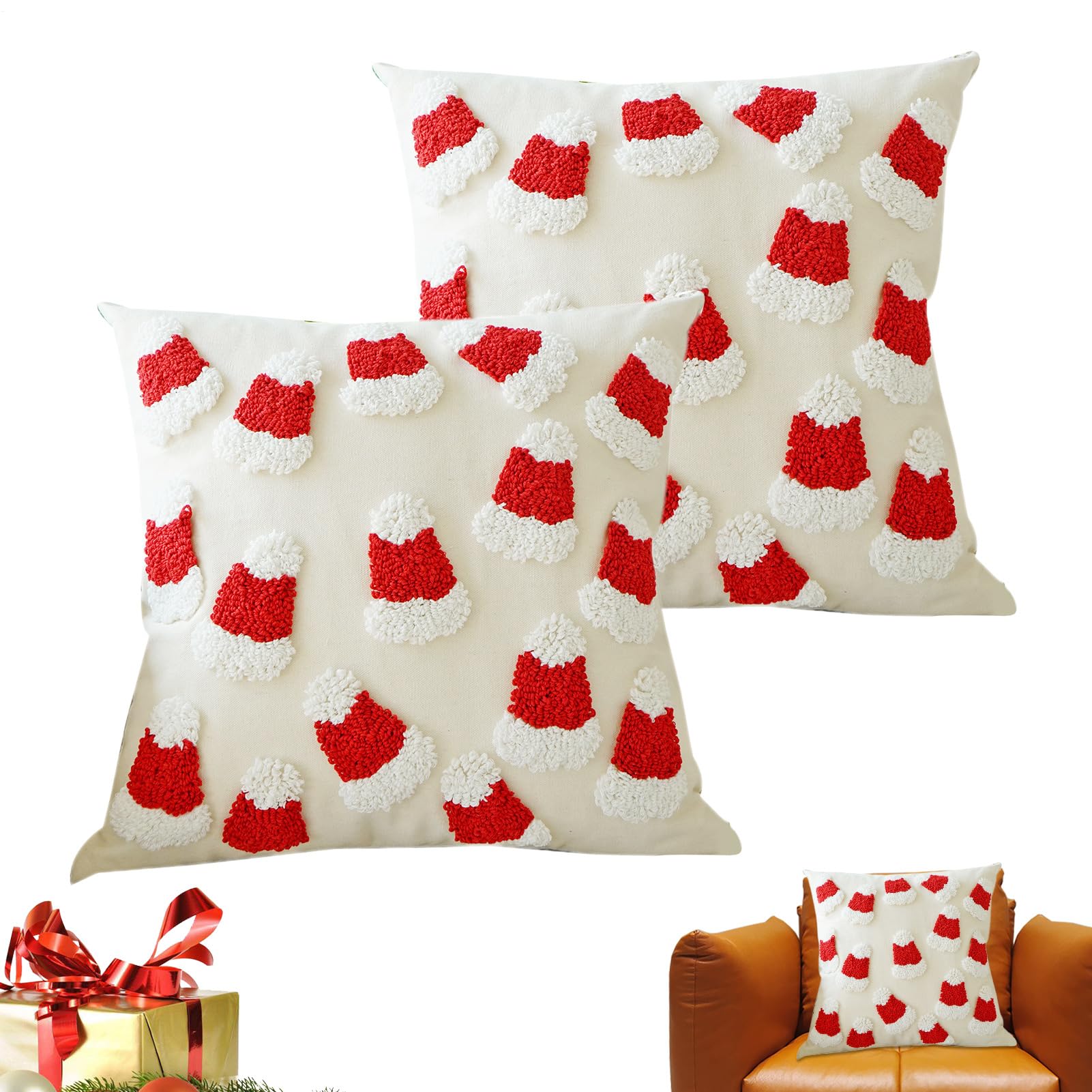 Housses de coussin de Noël protection et style pour canapé salon