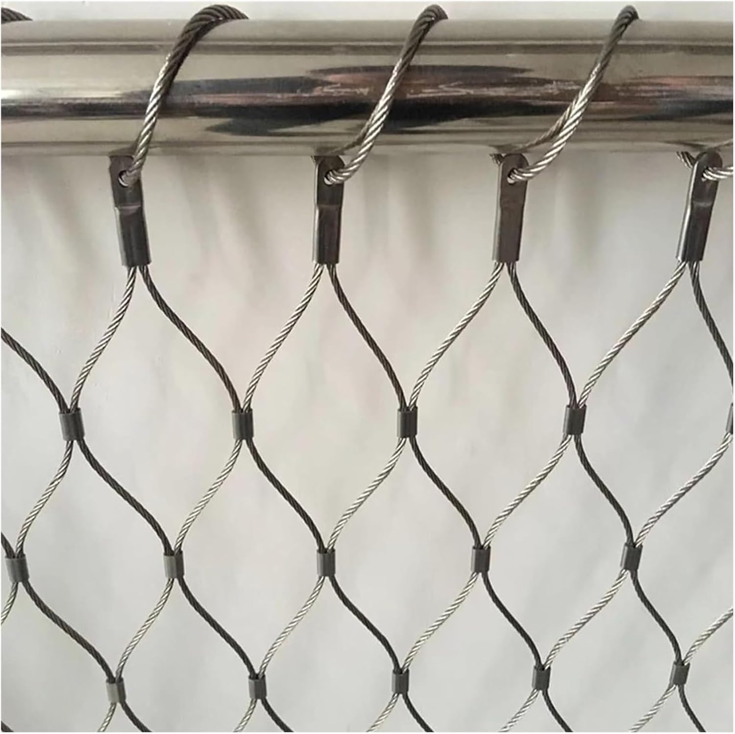 Stainless Steel 304 Wire Rope Safety Mesh Netting Customizable Garden & Zoo Fencing Flexible Plant Climbing Net (2x4m) AntiFall Protection for Outdoor Use