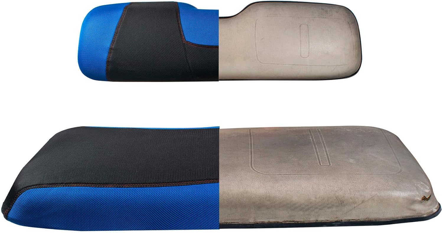 NOKINS Golf Cart E Type Seat Cover Kit, Suitable for EZGO TXT and RXV Original Seats, Easy to Install, The Seat Cover Can Protect The New Appearance and Update The Old Cushion