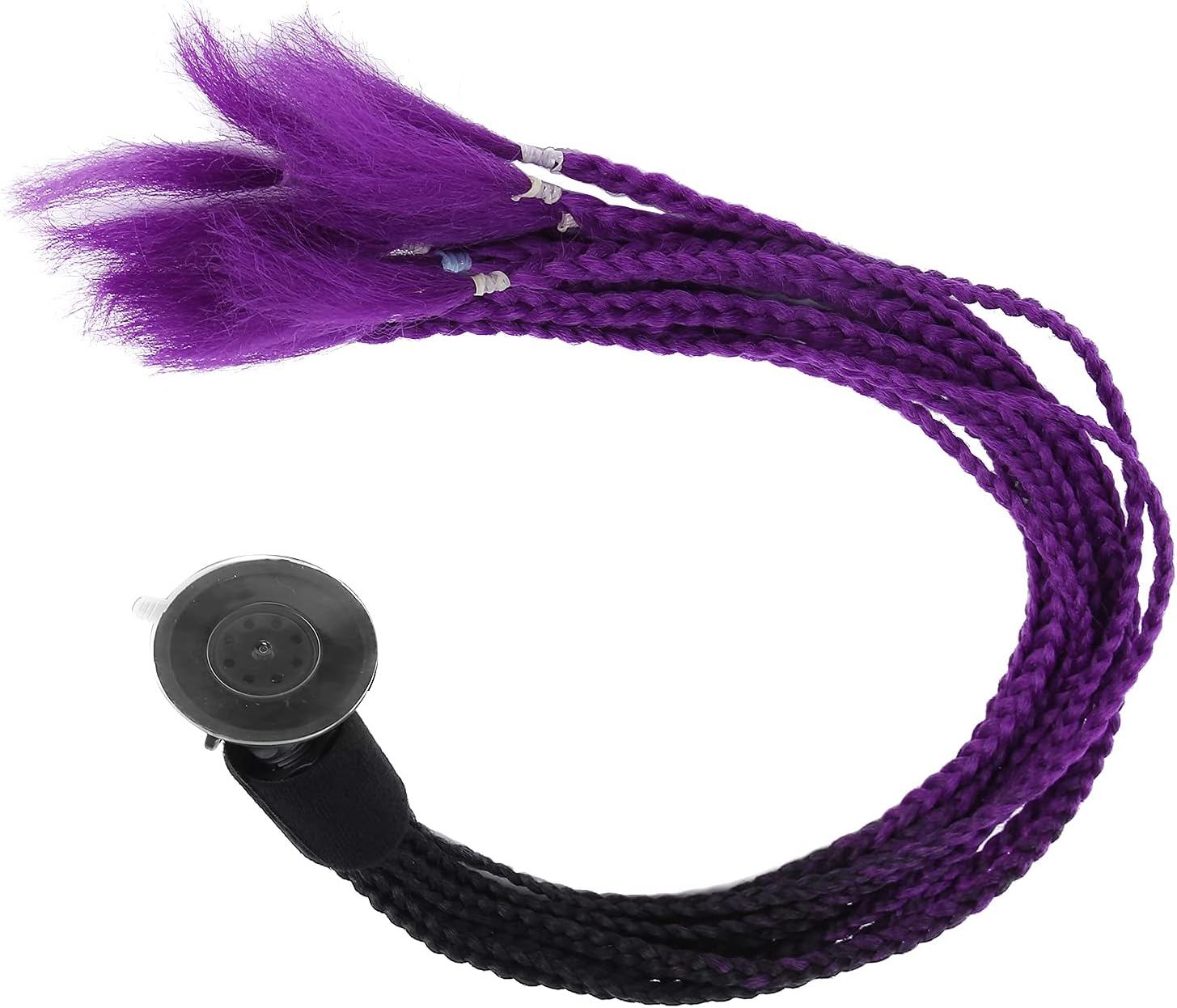 Helmet Braids,Motorcycle Helmet Gradient Pigtails Helmet Braids Wig Suction Cup Helmet Ponytail, Punk Helmet Hair Tails Reusable Helmet Ponytail Braids Decor (#2)