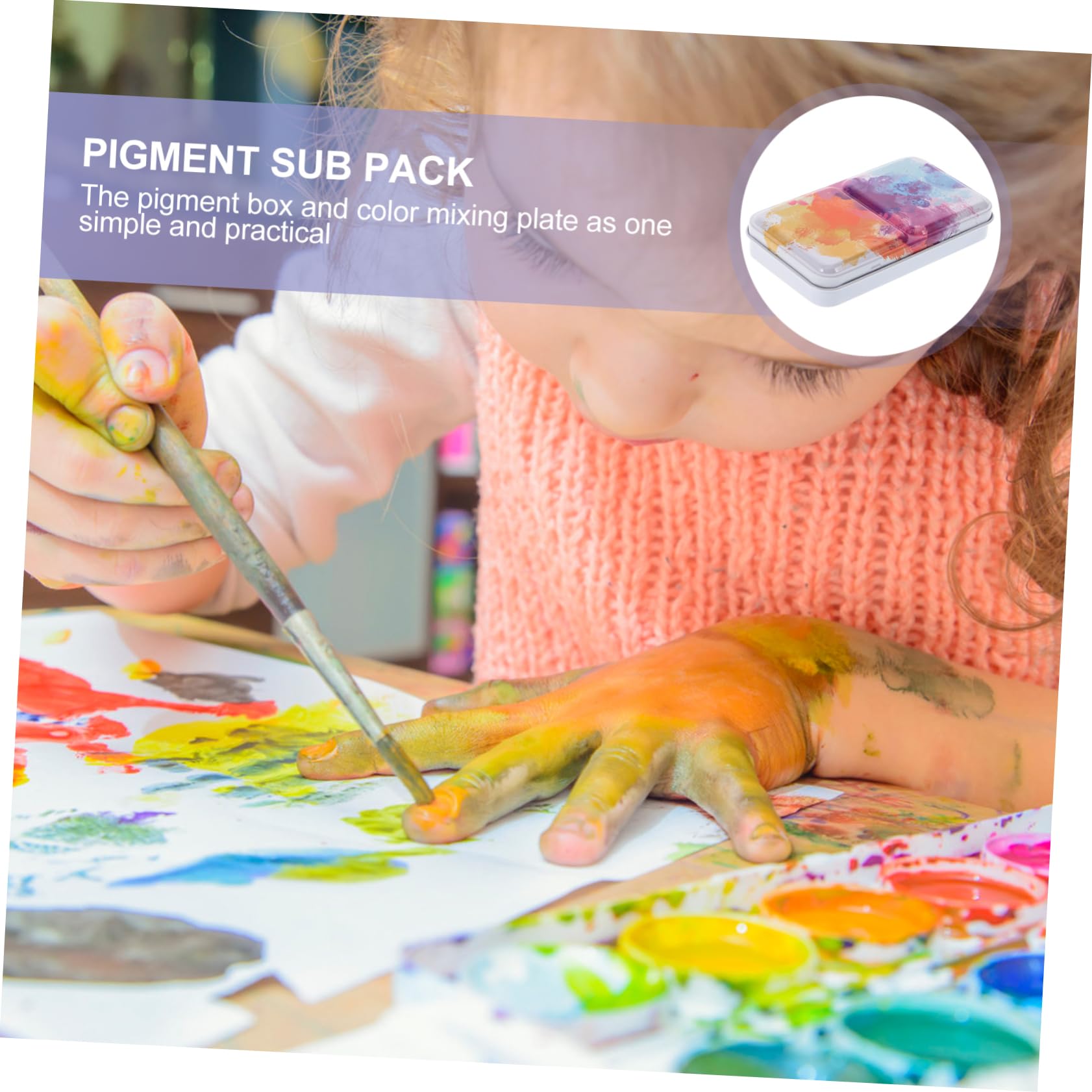 Lurrose 3ensembles Palette De Mélange Pigmentaire Boîte Art Portable pour Aquarelle Gouache Et Peinture à Huile avec Compartiments Idéale pour Artistes Et Débutants