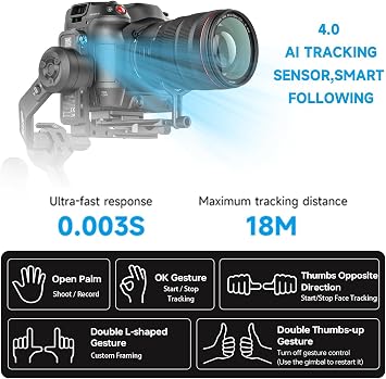 FeiyuTech SCORP-C2 Camera Gimbal Stabilizer with Built-in AI Tracking
