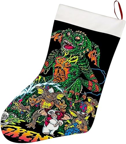 Gre-mlin Giz-mo - Calcetines de Navidad, ideales para fiestas, regalos para fiestas, calcetines colgantes, calcetines para decoración del hogar,