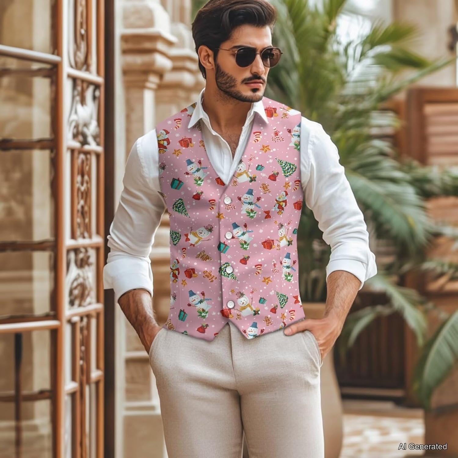 Men's Suit Vests Mens Lightweight Suit Vests for Business Party Casual Slim Fit V-Neck Waistcoat With Back Strap
