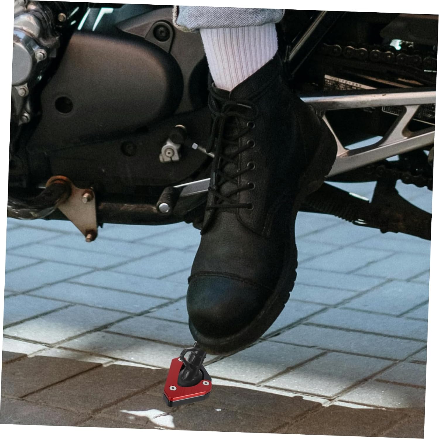 Motorcycle Kickstand Pad Compatible Durable Side Stand Extension for Added Stability Lightweight and Portable Kickstand Foot Plate