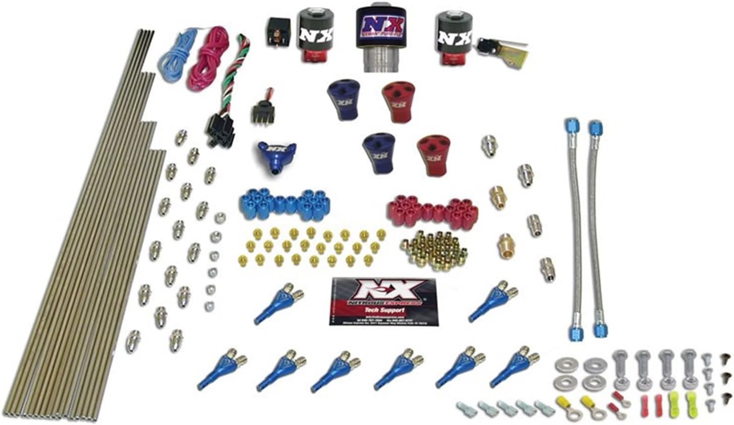 Nitrous Express - Pro-Shk/Gas 2 Fuel 1 Supershark Solenoid Nitrous Kit (200-600HP) w/o Bottle (92206-00)
